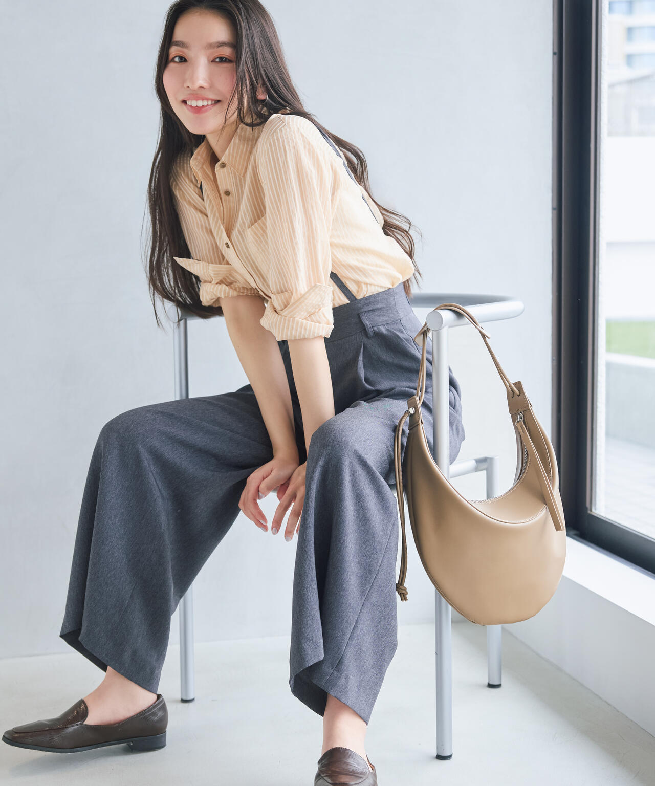 FUDGE掲載）シアーストライプシャツ | N. Natural Beauty Basic*（エヌ