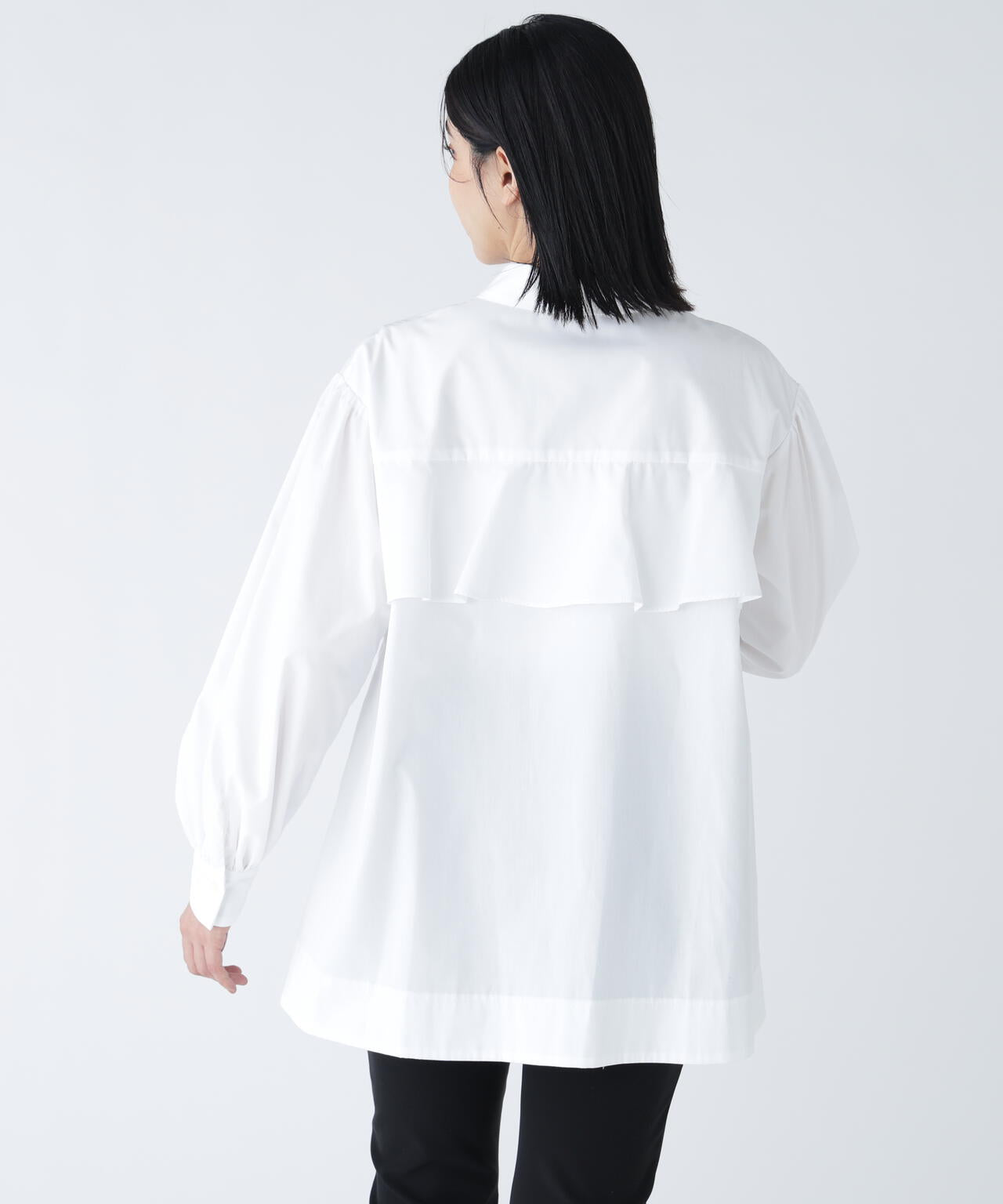 365ユーティリティ＞洗ってもシワになりづらいチュニックブラウス