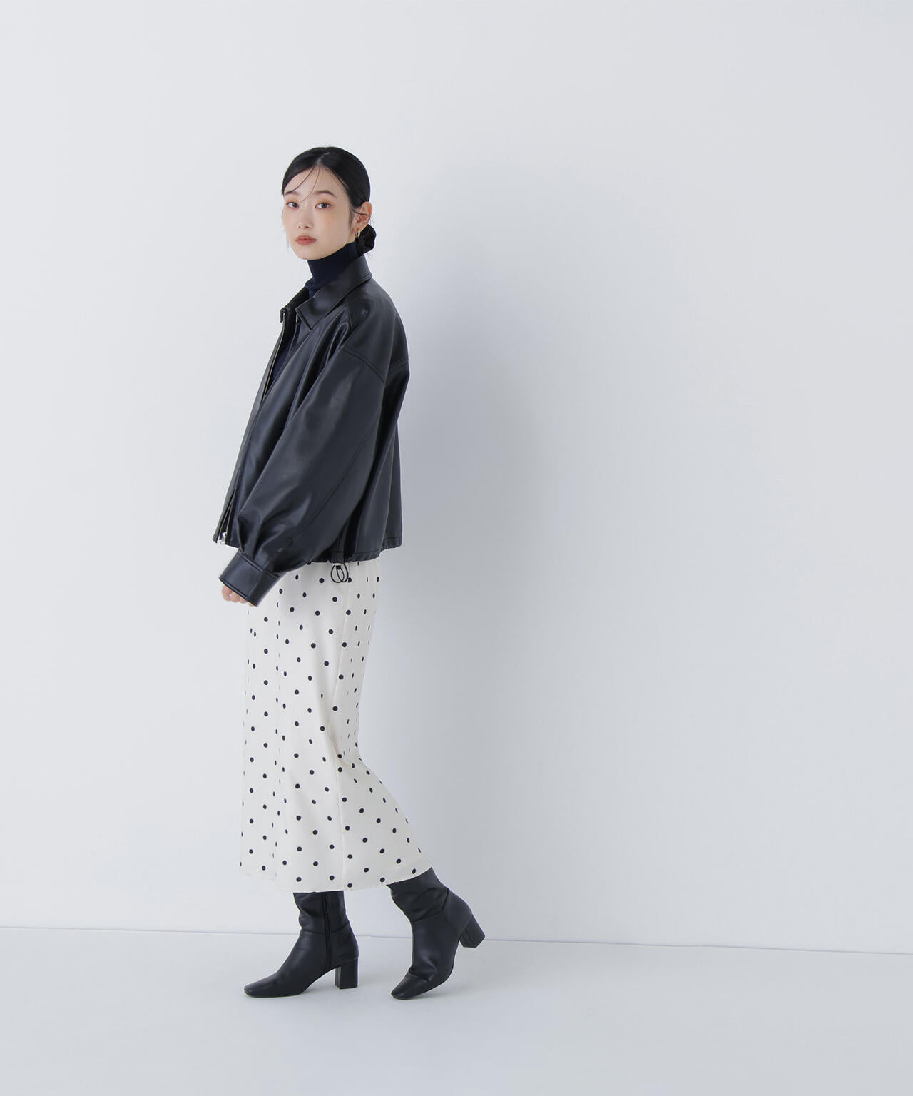 ドットサテンタイトスカート | NATURAL BEAUTY BASIC