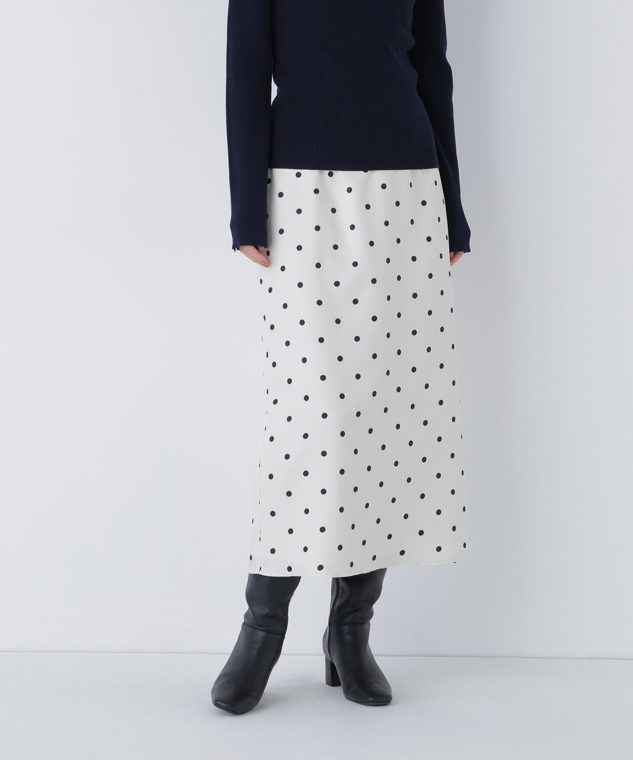 有楽町マルイ・mix.tokyo 限定カラー：ブラウンベース】ドットサテン