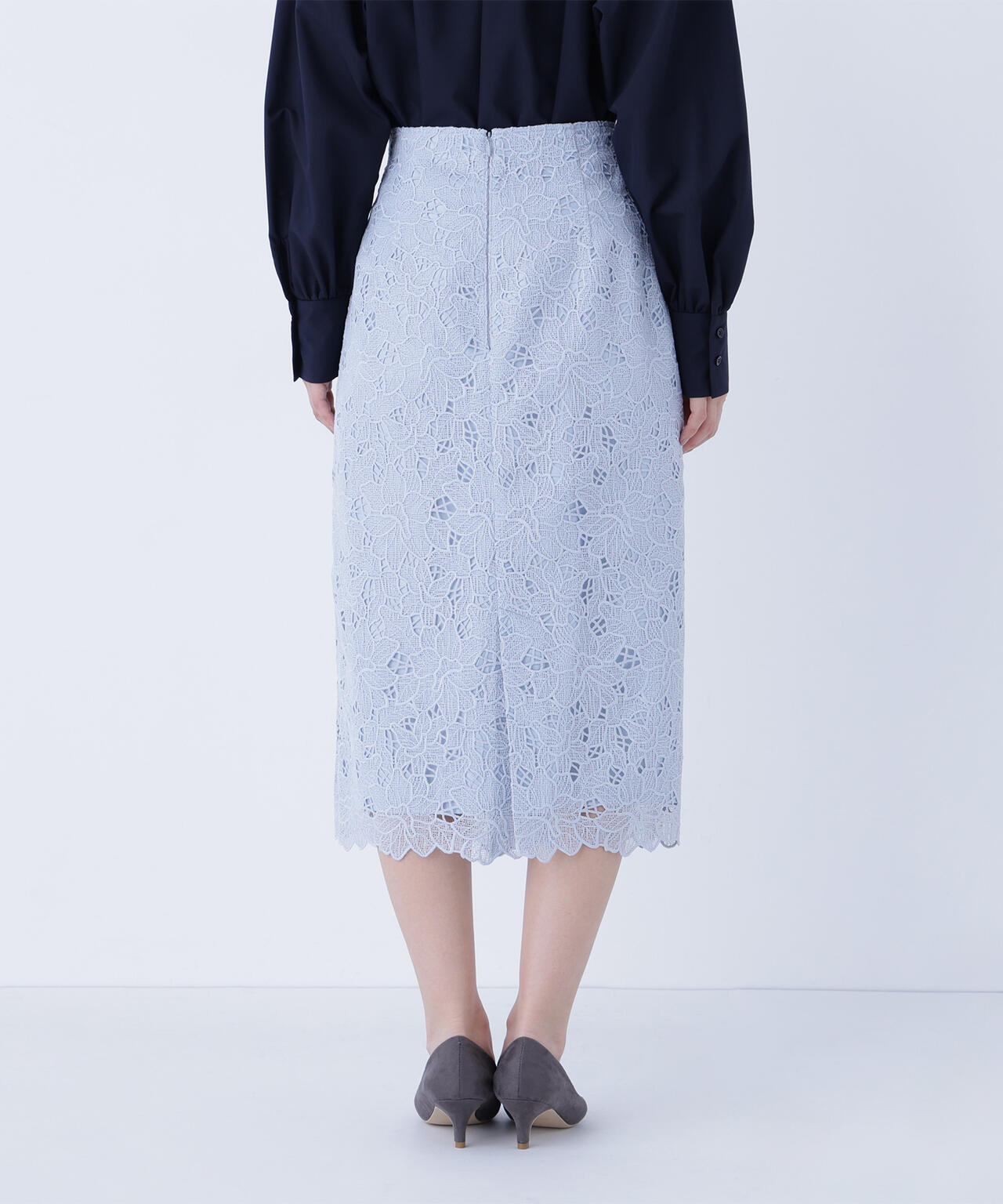 フラワーレースタイトスカート