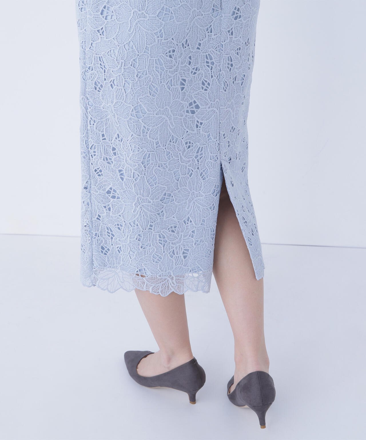 フラワーレースタイトスカート
