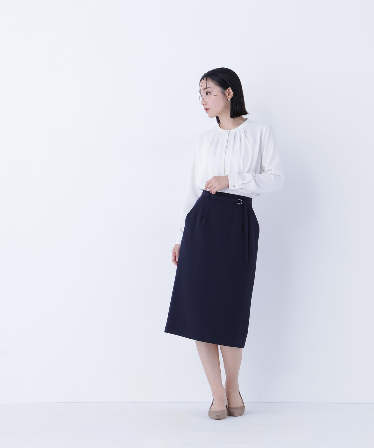 ダブルクロスストレッチ SETUP タイトスカート | NATURAL BEAUTY BASIC