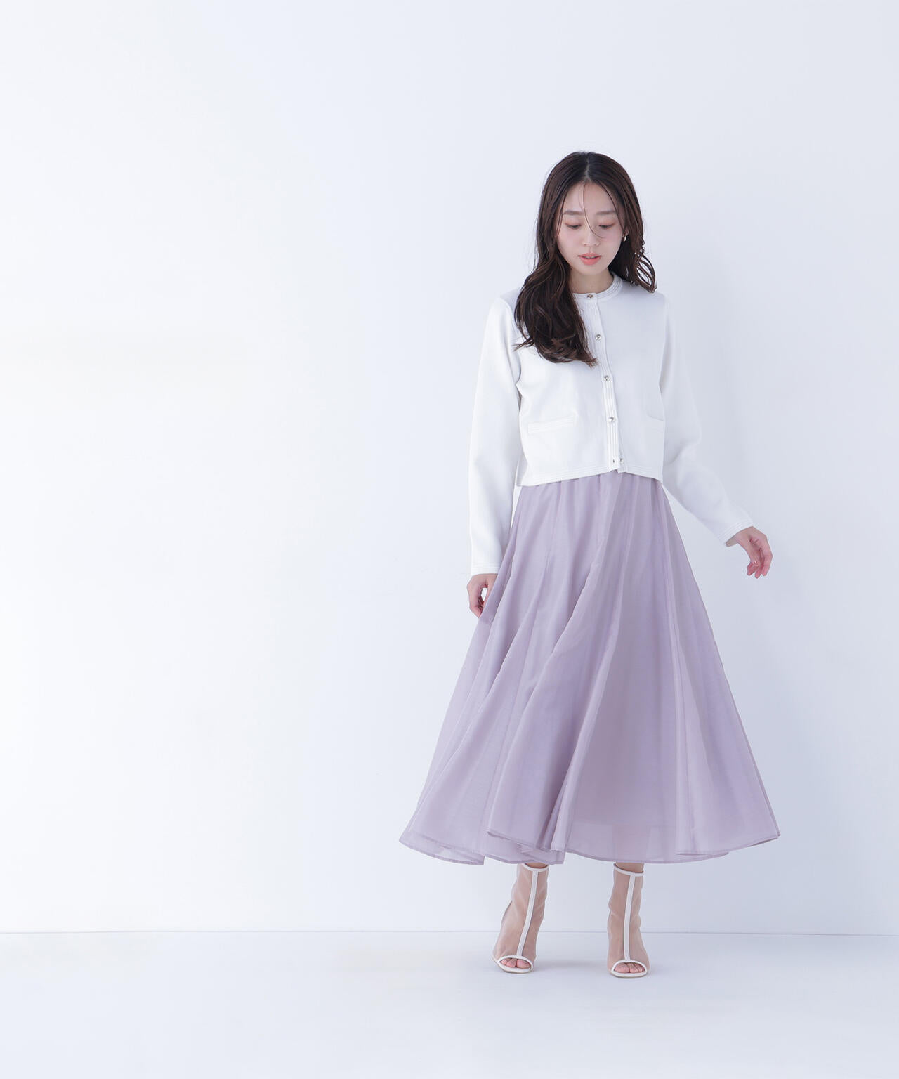 シャイニーシアーボイルスカート