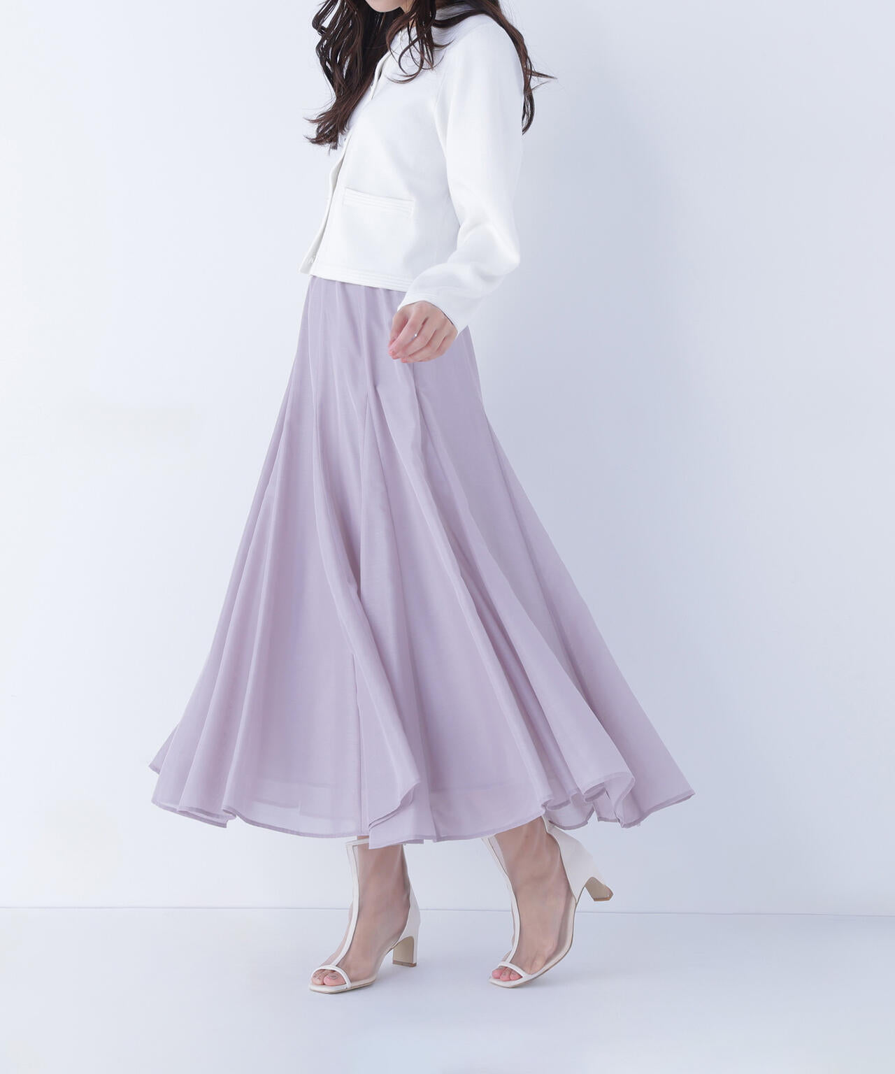 シャイニーシアーボイルスカート