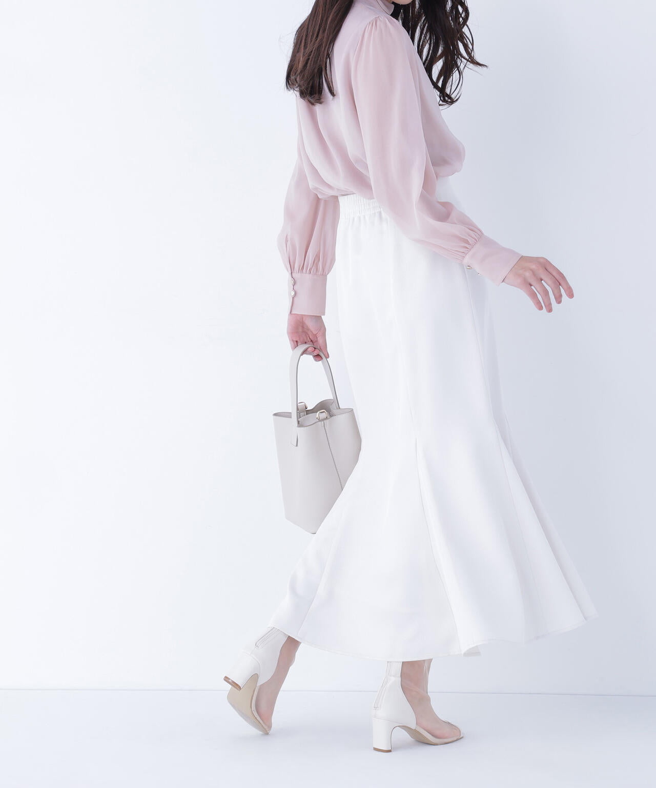 新品 フレアマーメイドスカート natural beauty basic 試着のみ ヘム切替マーメイドスカート | NATURAL BEAUTY BASIC（ナチュラル
