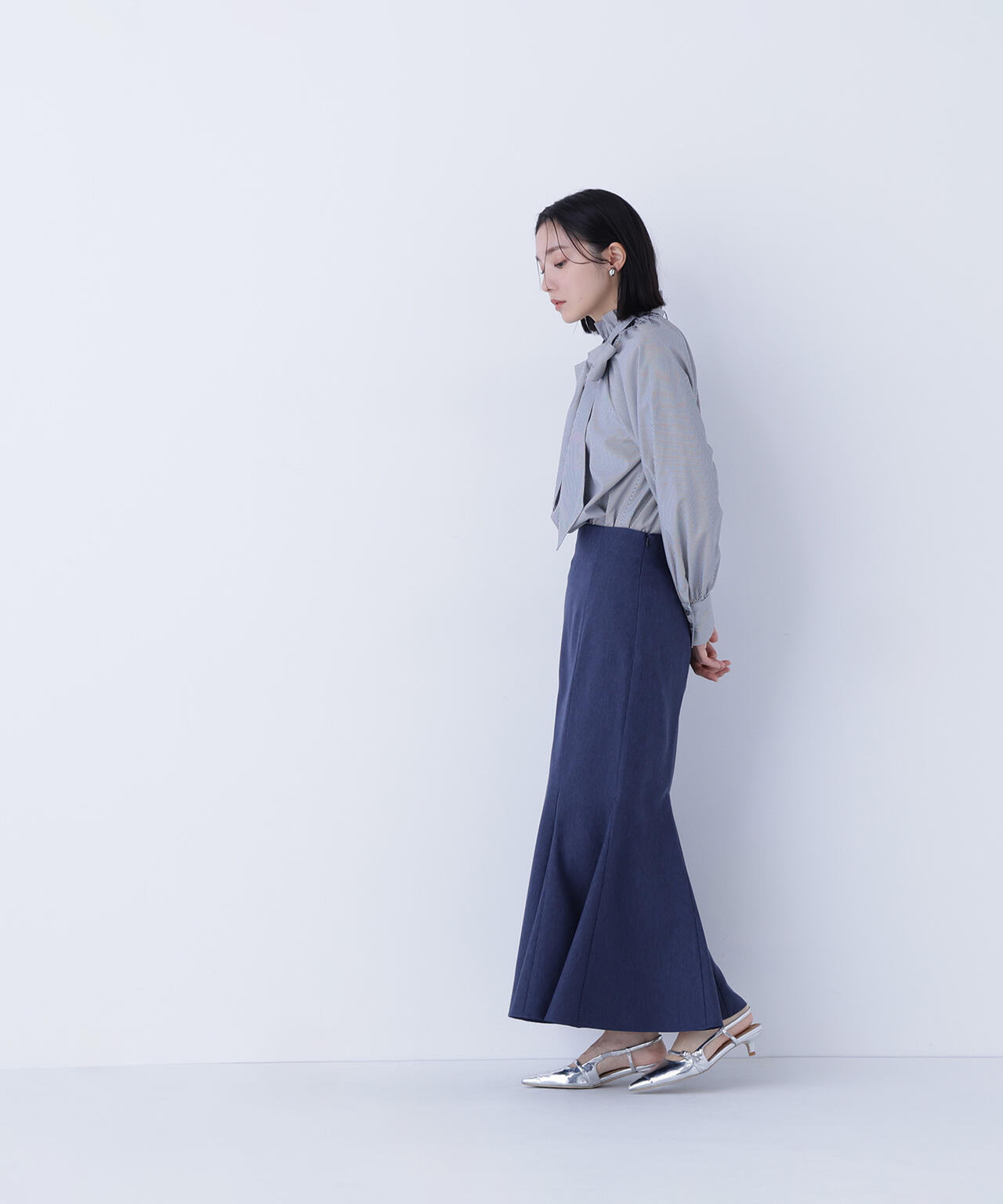 ヘム切替マーメイドスカート