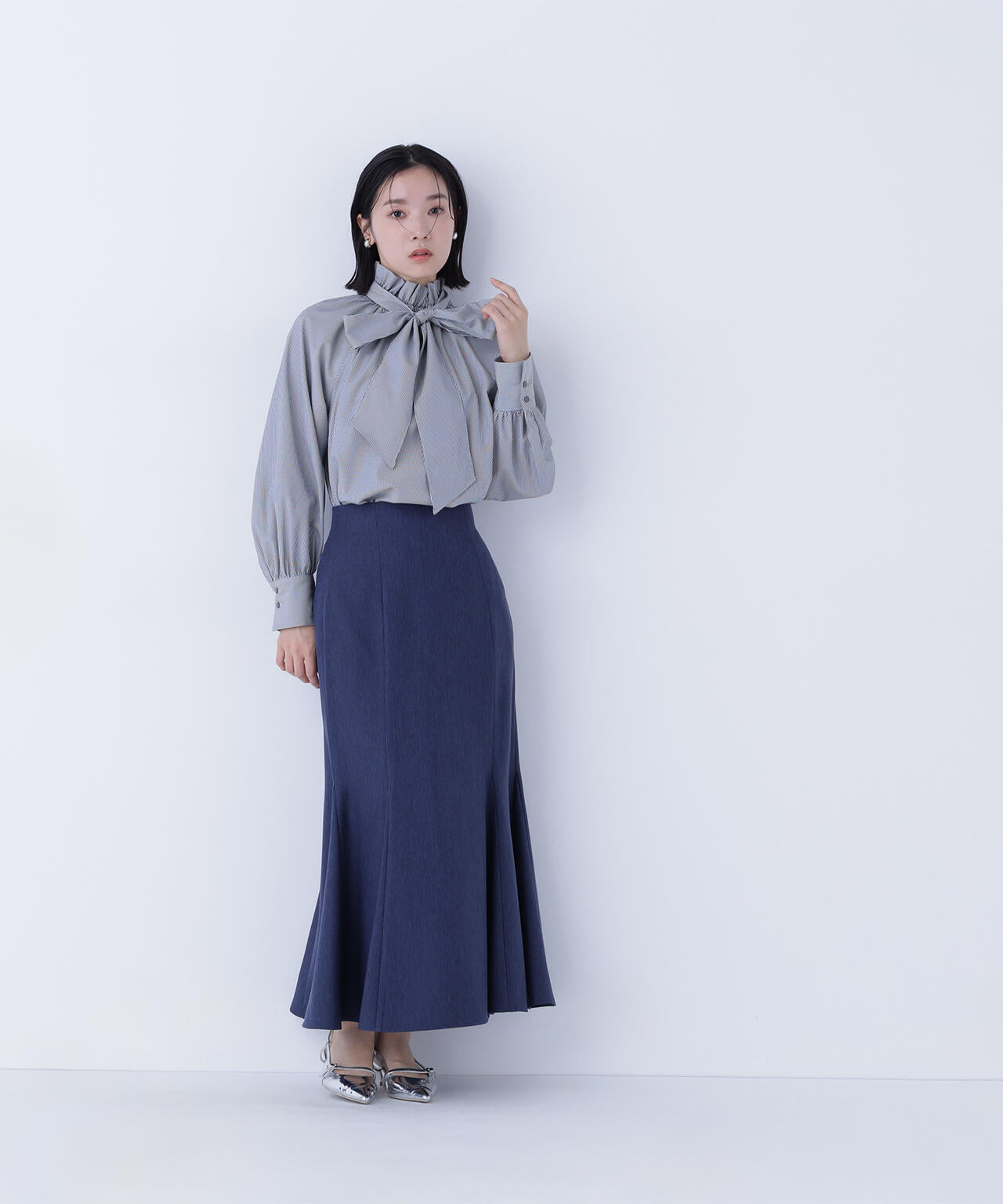 ヘム切替マーメイドスカート