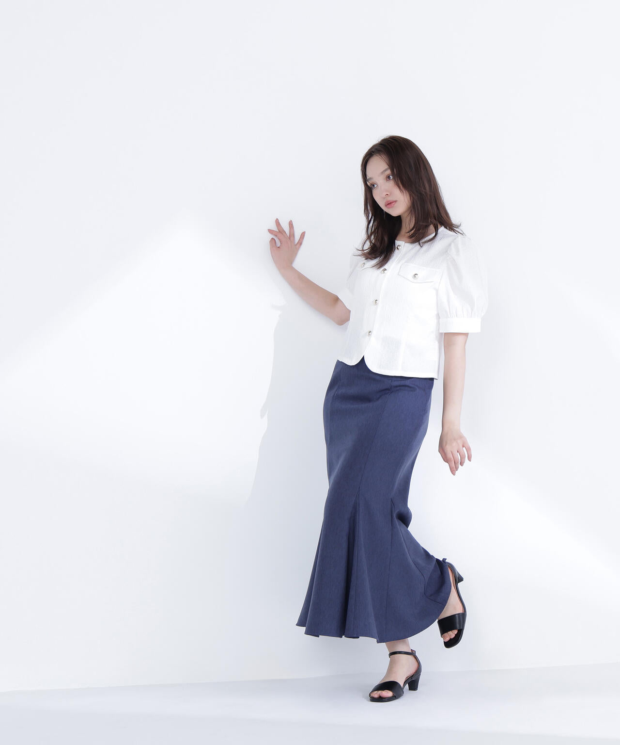 6/16 ～6/18 2buy10%OFF 対象商品】ヘム切替マーメイドスカート