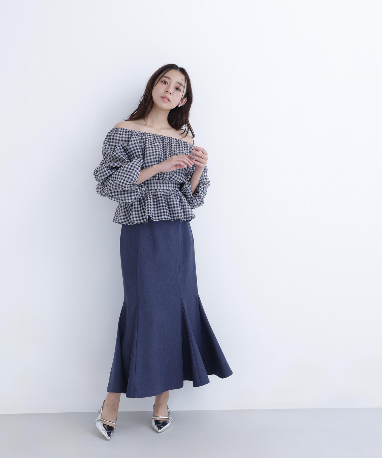 ヘム切替マーメイドスカート