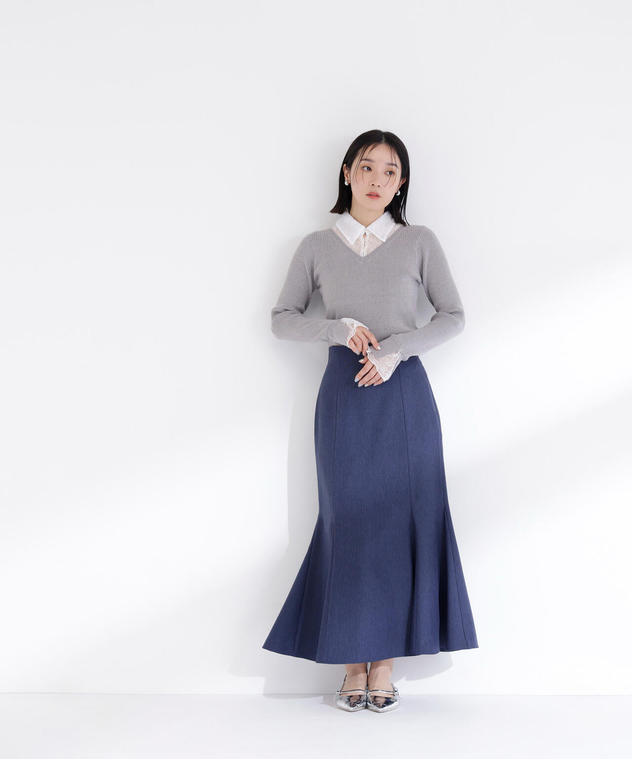 ヘム切替マーメイドスカート | NATURAL BEAUTY BASIC（ナチュラル