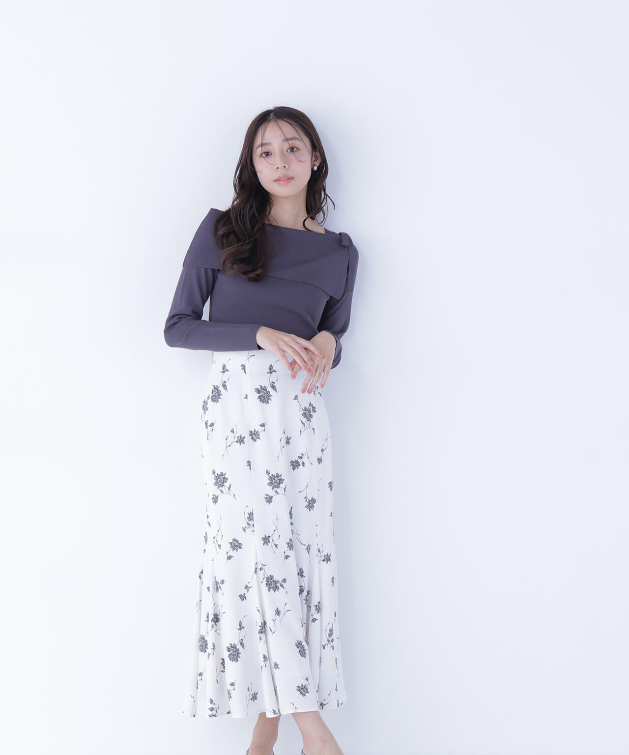 プリントヘム切替マーメイドスカート | NATURAL BEAUTY BASIC