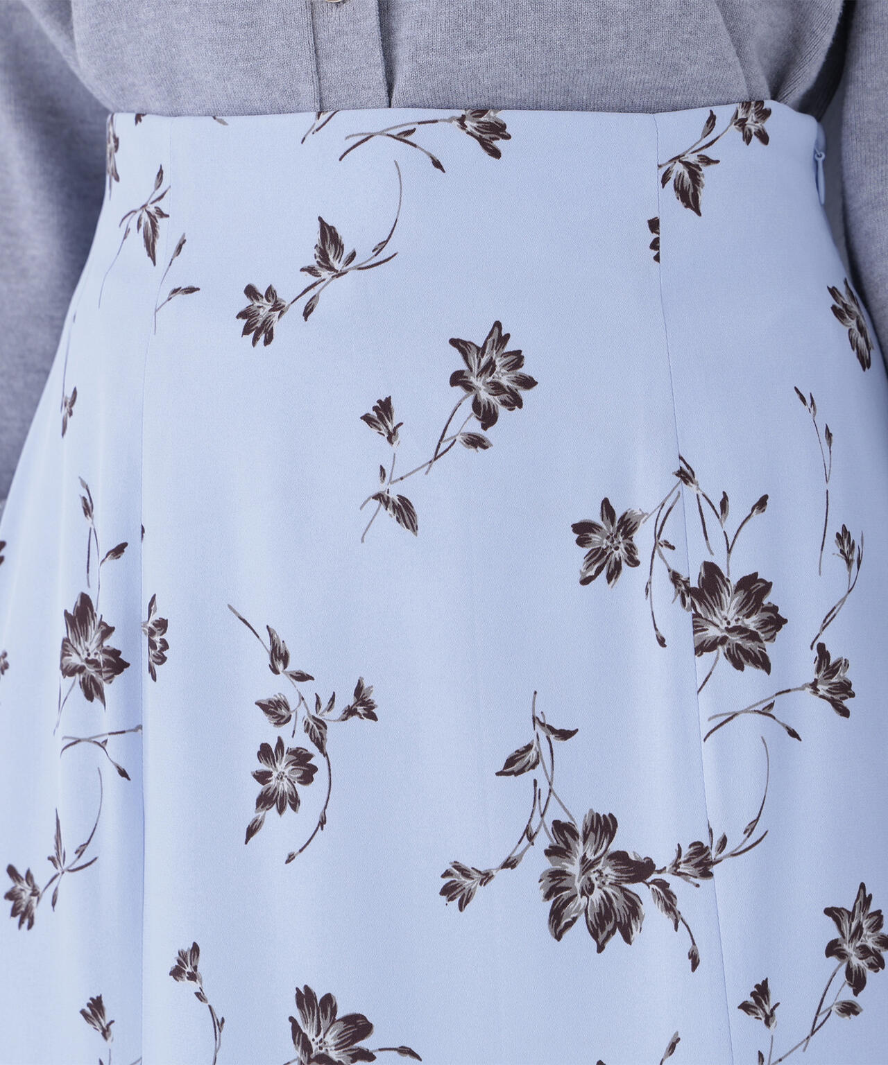 プリントヘム切替マーメイドスカート