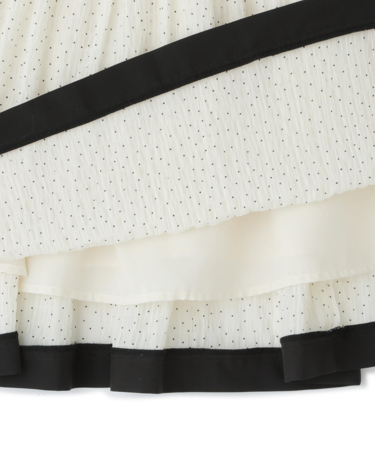 ドットバイカラーフレアスカート