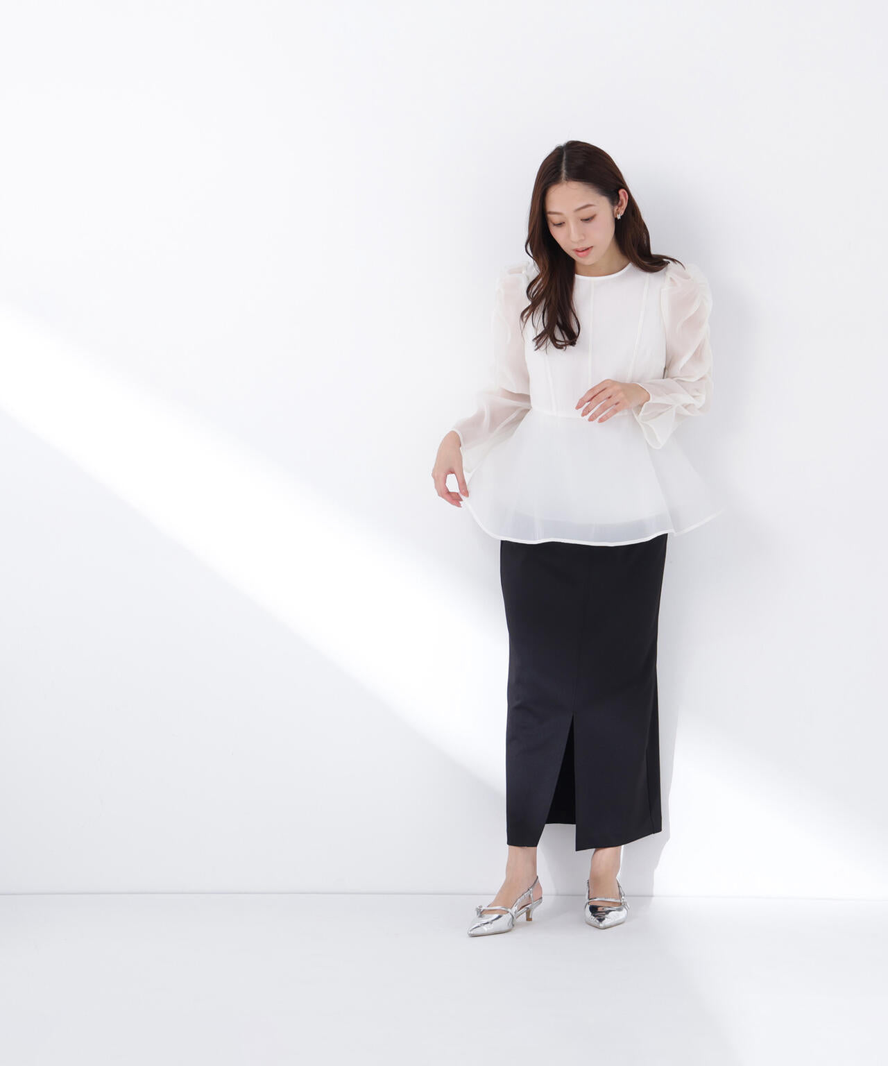 ストレッチカルゼシリーズ ナロースカート