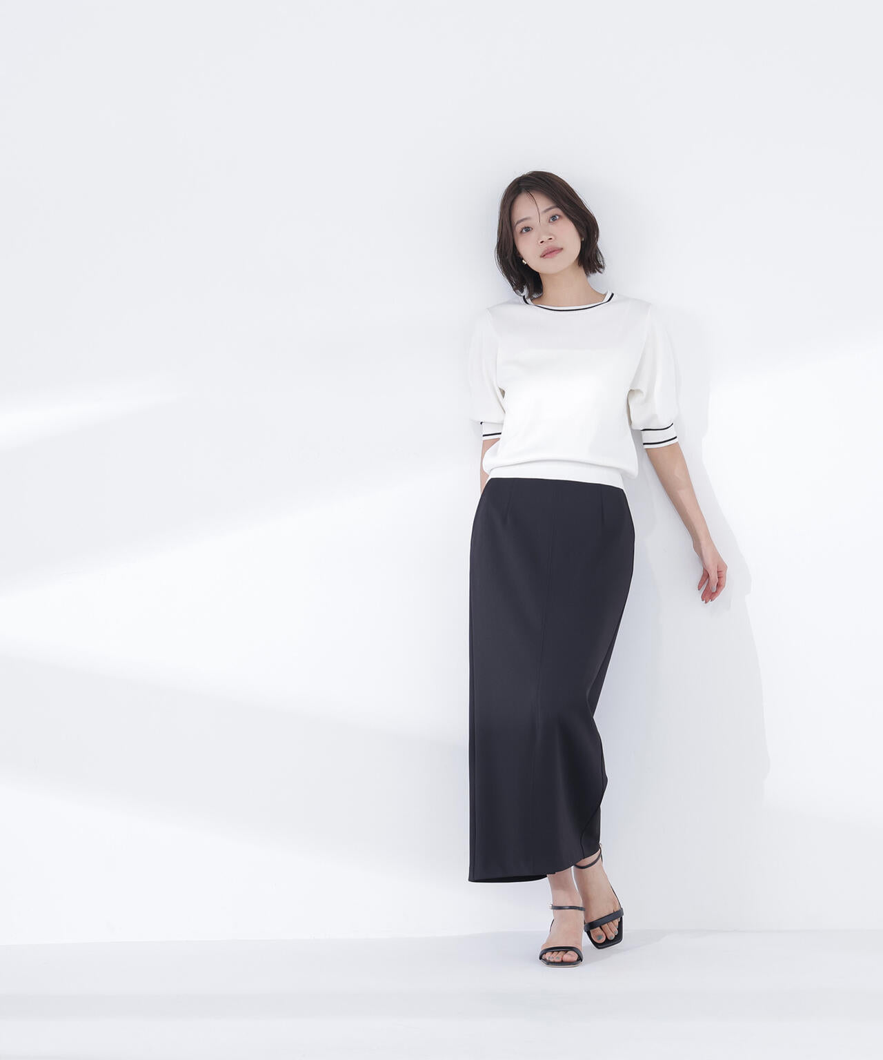 【NATURAL】<ASTRAET>カルゼ タイトロングスカート NAT ストレッチカルゼシリーズ ナロースカート | NATURAL BEAUTY BASIC