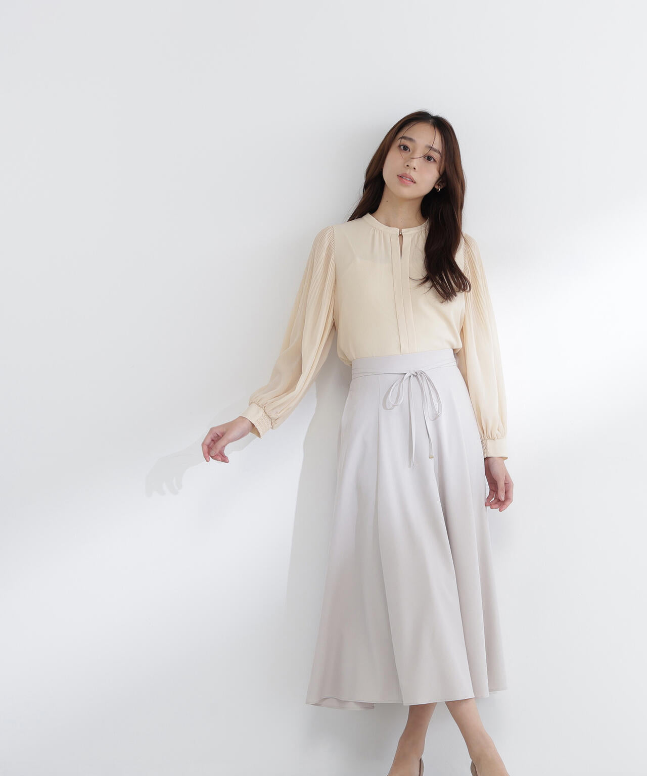 ナローリボンフレアスカート | NATURAL BEAUTY BASIC（ナチュラル