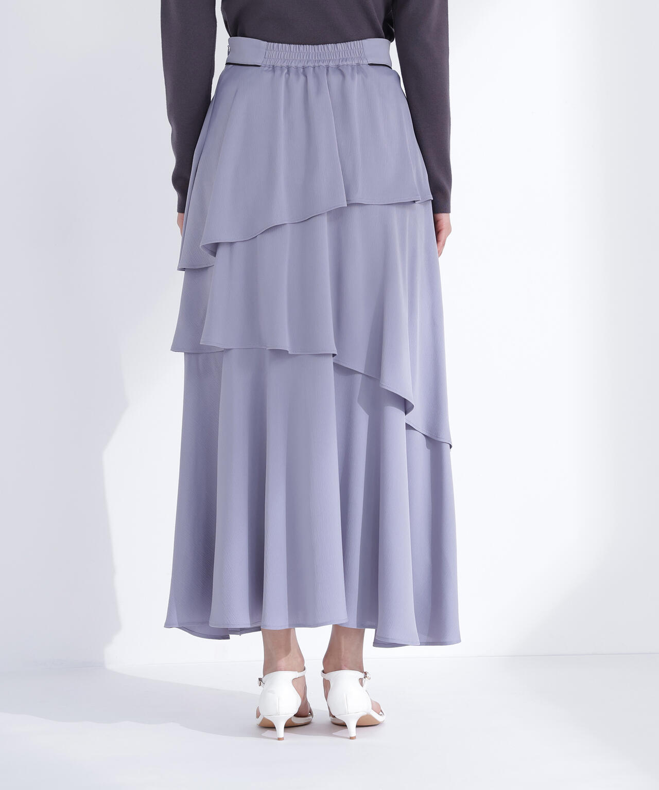 アシンメトリーティアードスカート