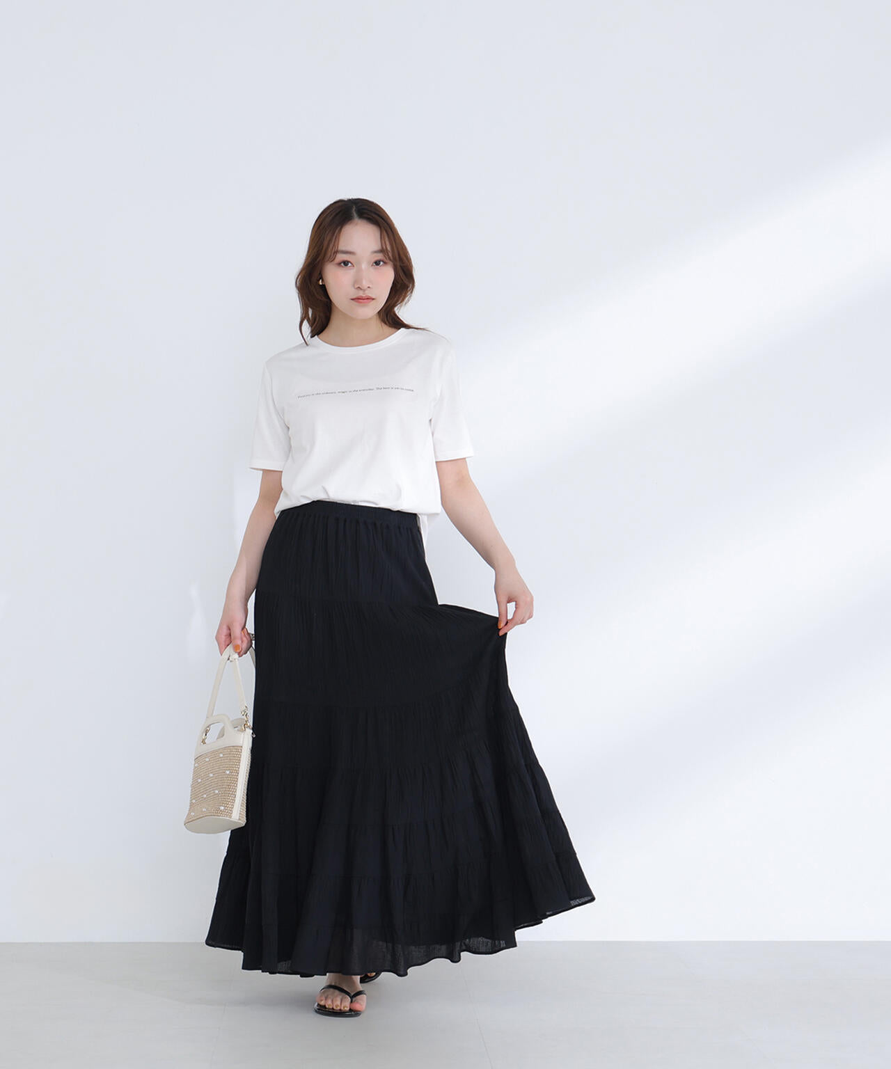 sweet掲載】楊柳ティアードロングスカート | NATURAL BEAUTY BASIC