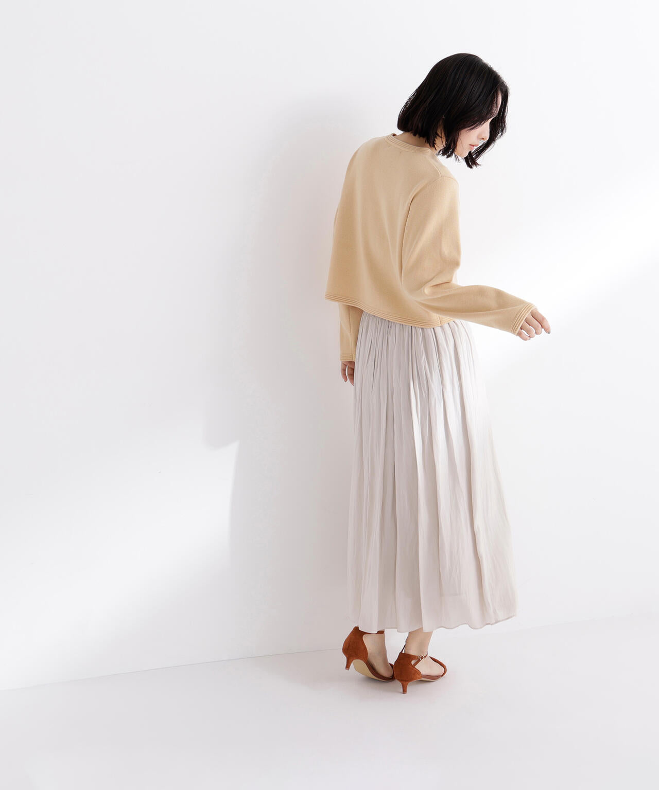 割繊ギャザースカート | NATURAL BEAUTY BASIC（ナチュラル