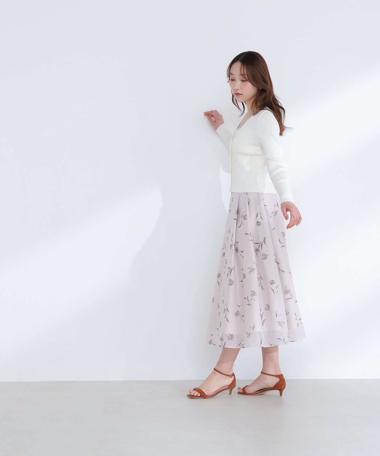 フラワープリントフレアスカート | NATURAL BEAUTY BASIC（ナチュラル