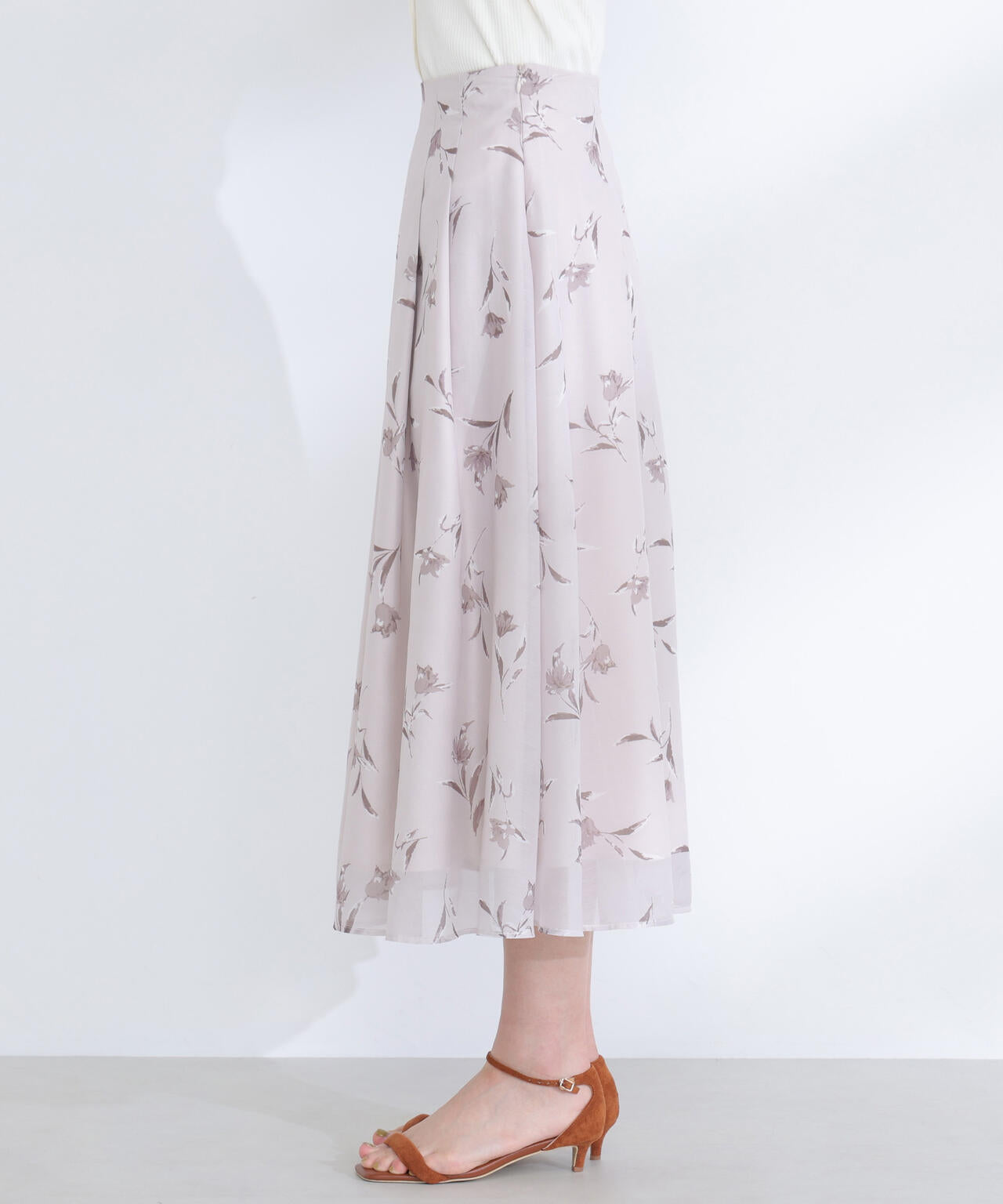 フラワープリントフレアスカート | NATURAL BEAUTY BASIC（ナチュラル