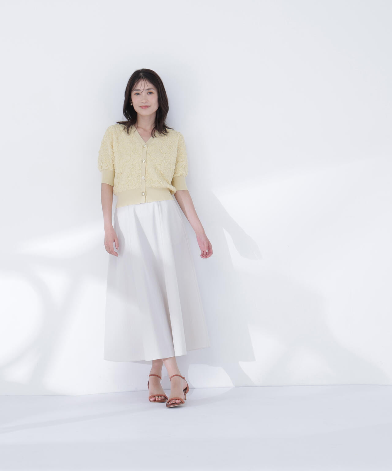 リネンブレンドフレアスカート | NATURAL BEAUTY BASIC（ナチュラル