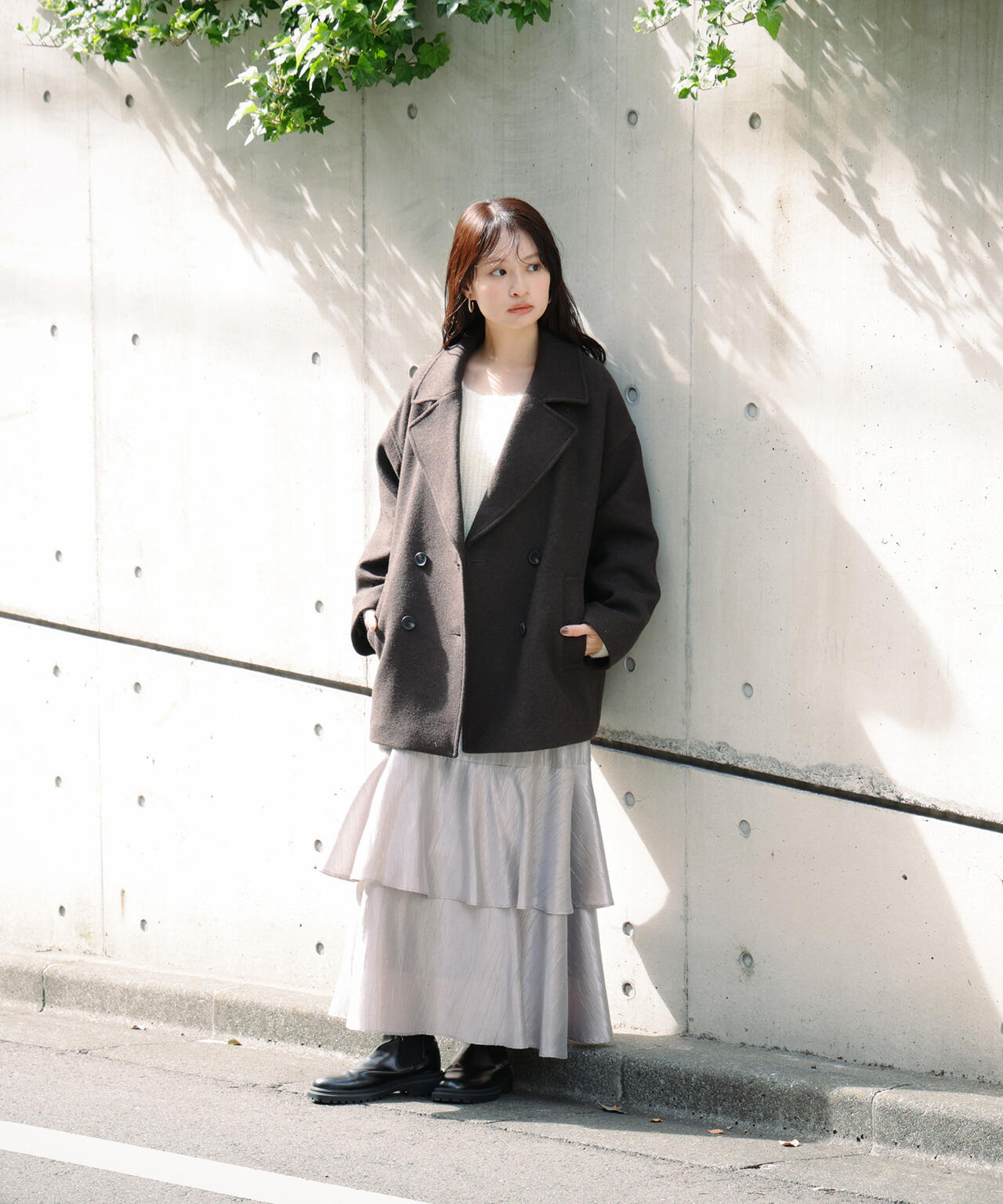 エヌ ナチュラルビューティーベーシック（N．Natural Beauty Basic*）/シャイニーティアードスカート シャイニーティアードスカート | N. Natural Beauty Basic*（エヌ