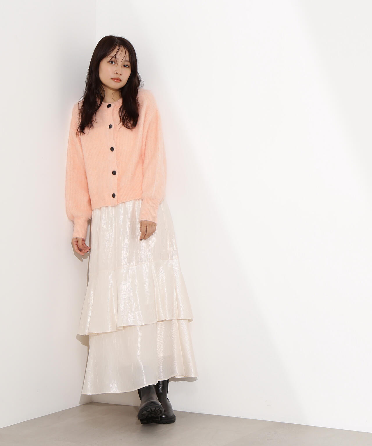 エヌ ナチュラルビューティーベーシック（N．Natural Beauty Basic*）/シャイニーティアードスカート シャイニーティアードスカート | N. Natural Beauty Basic*（エヌ