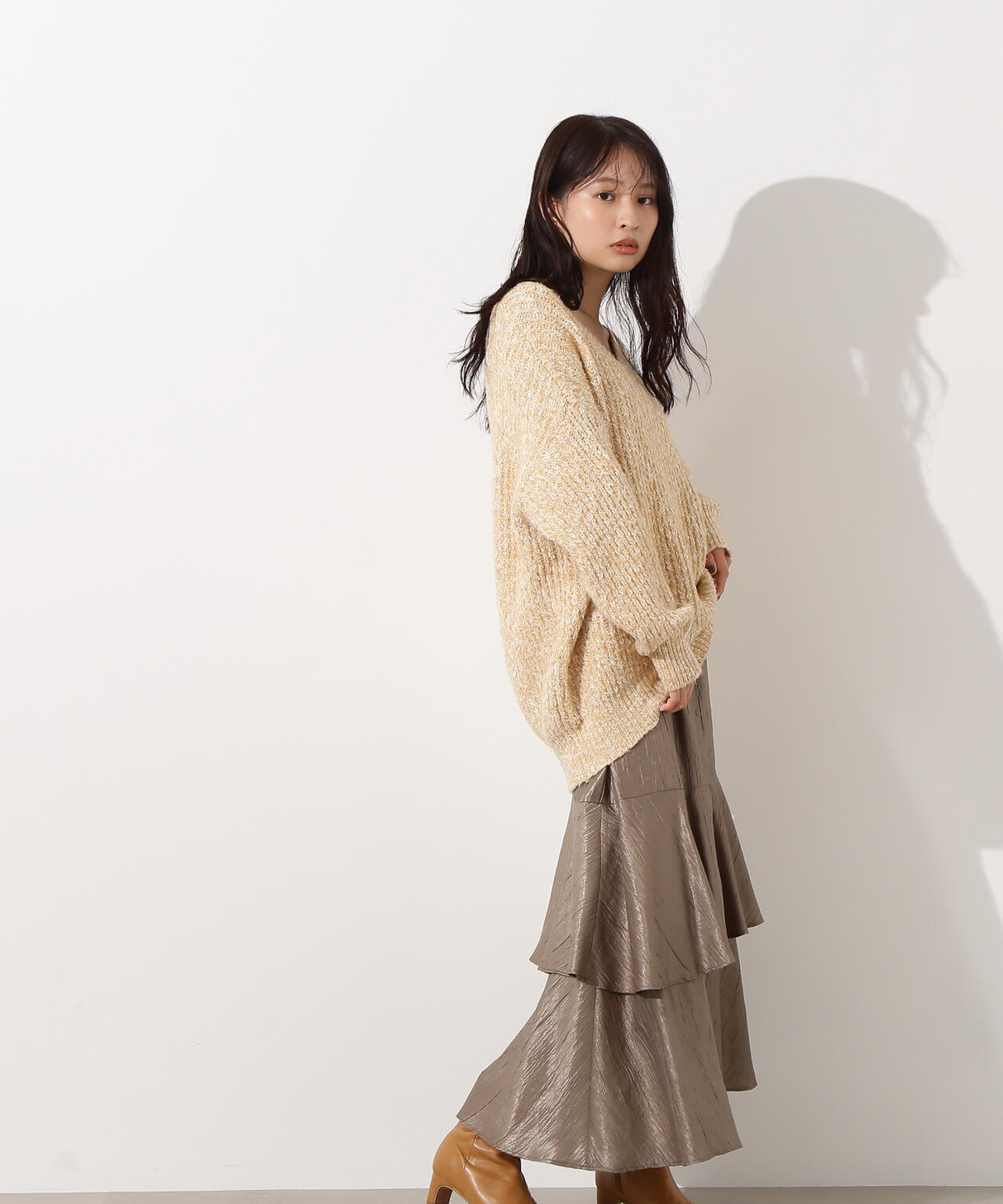 シャイニーティアードスカート | N. Natural Beauty Basic*（エヌ