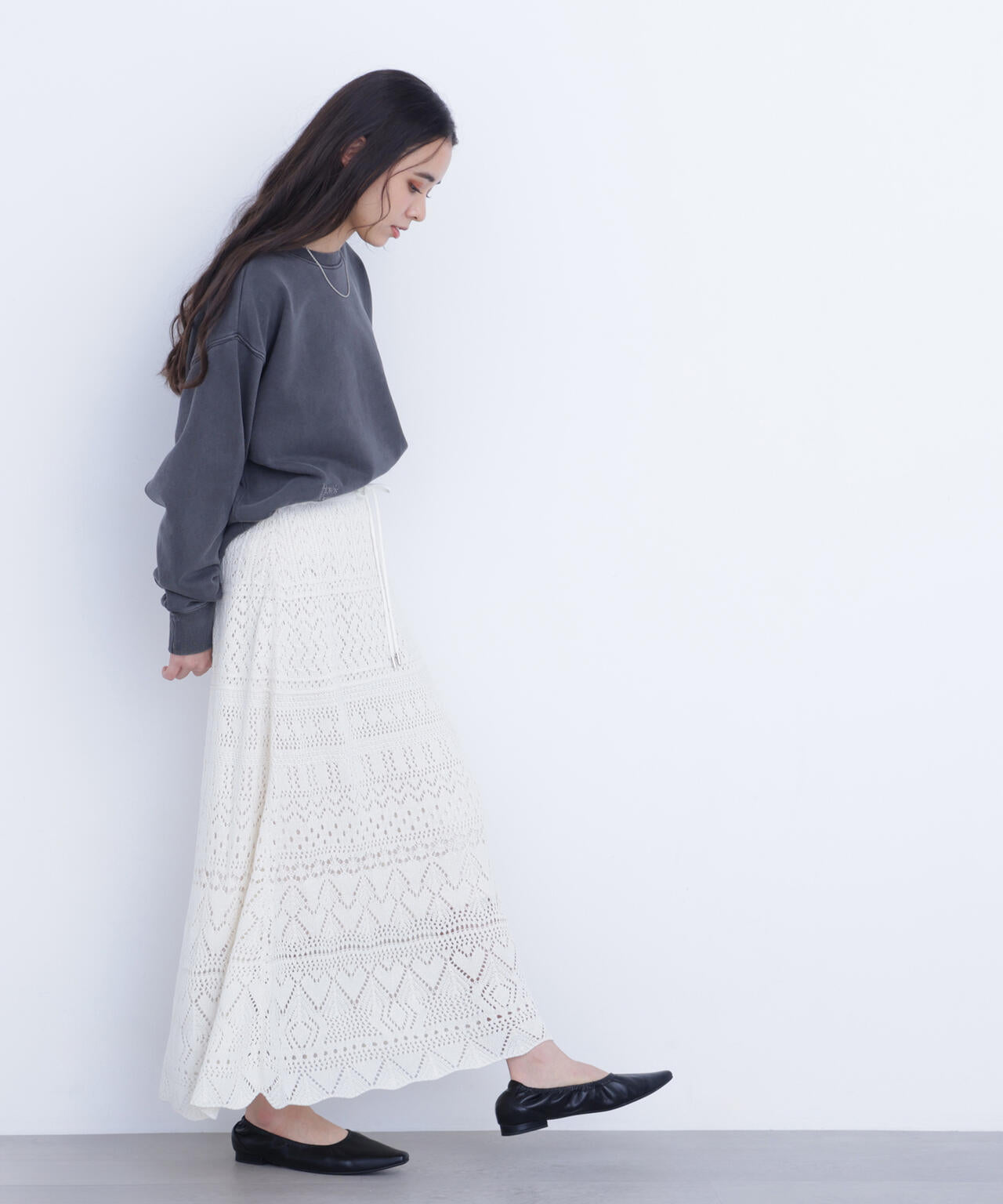 カギアミ風ニットスカート