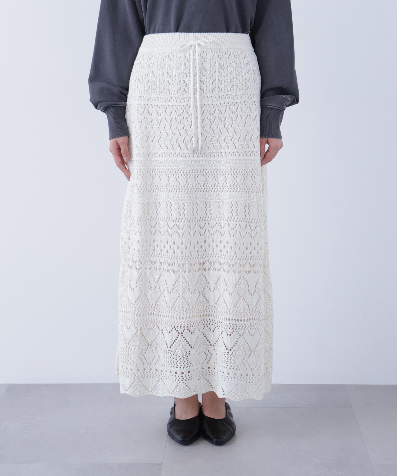 カギアミ風ニットスカート | N. Natural Beauty Basic*（エヌ