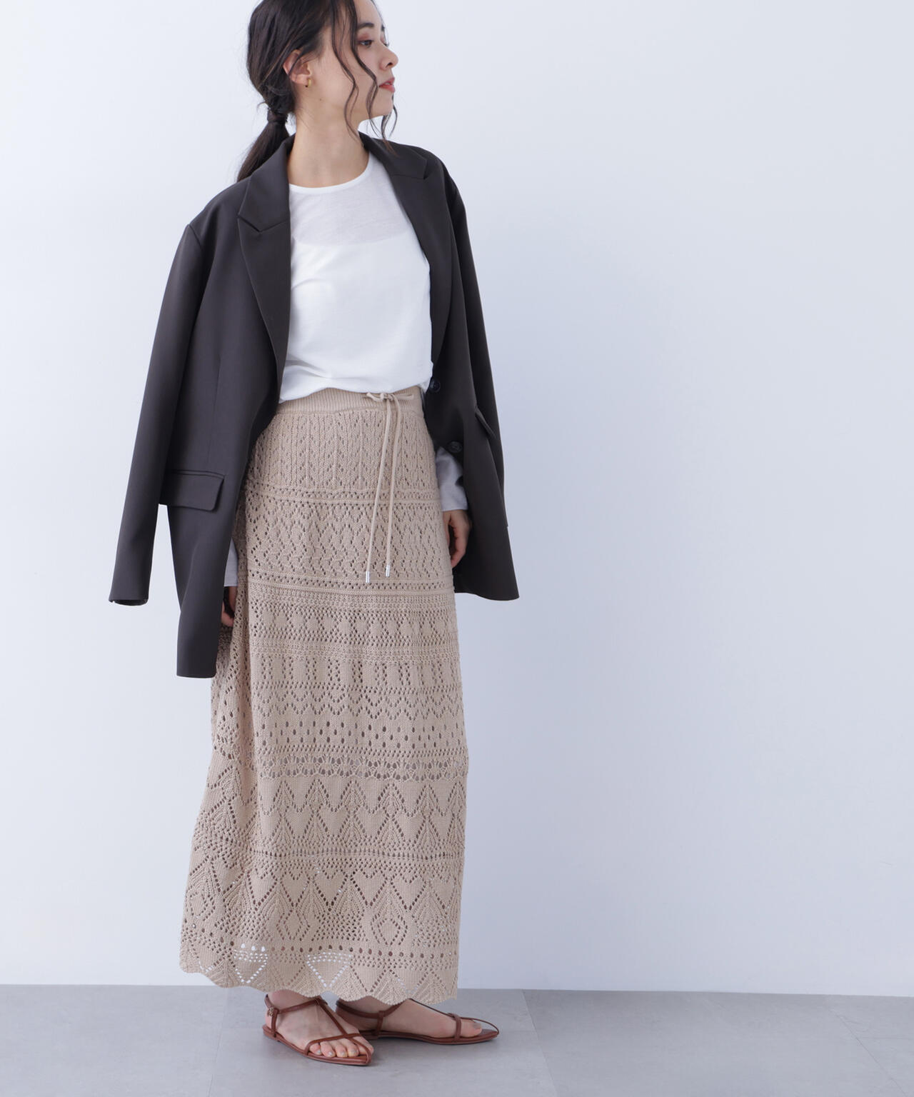 カギアミ風ニットスカート