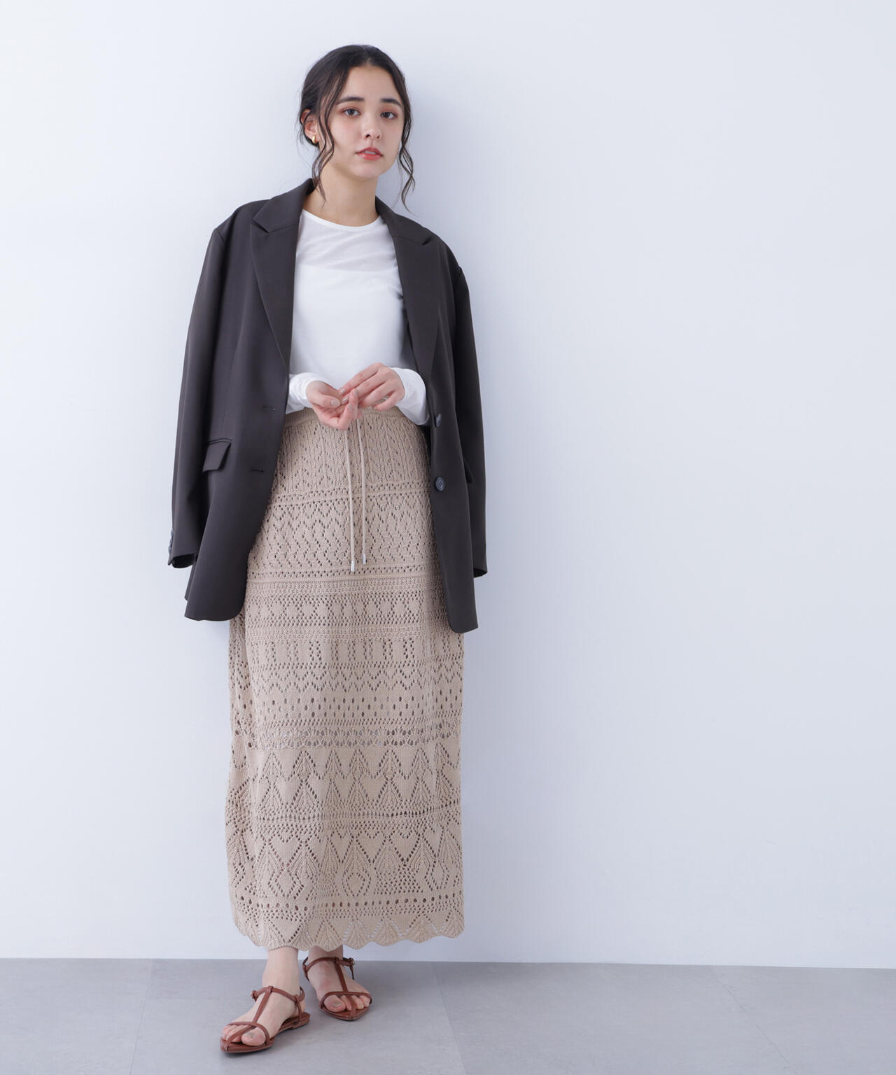 カギアミ風ニットスカート