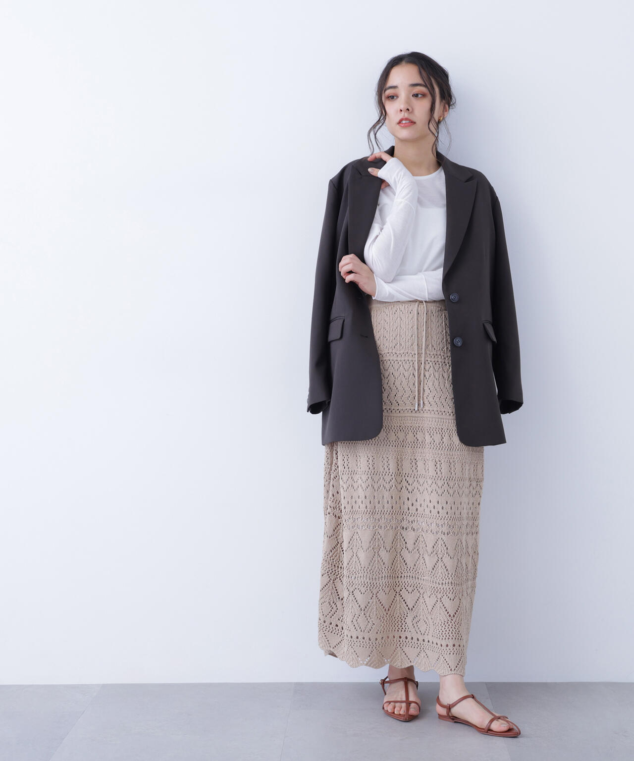 カギアミ風ニットスカート