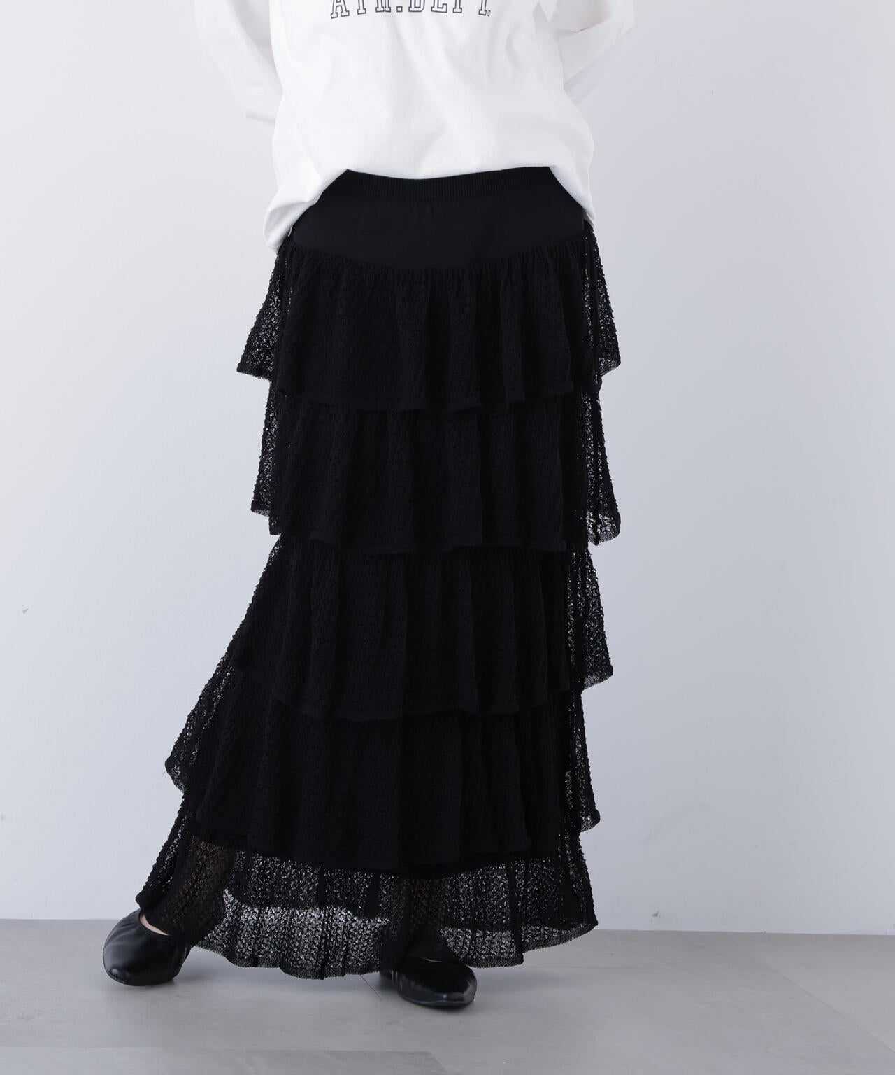 ティアードニットスカート