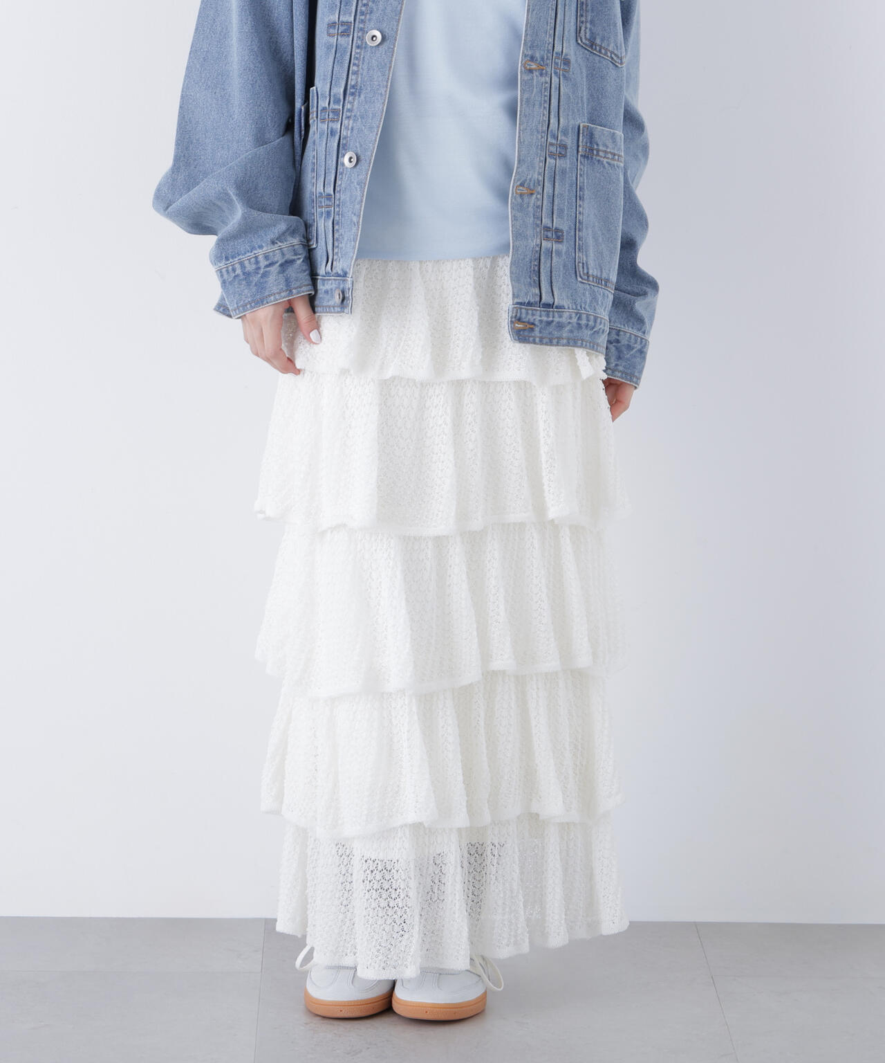 ティアードニットスカート