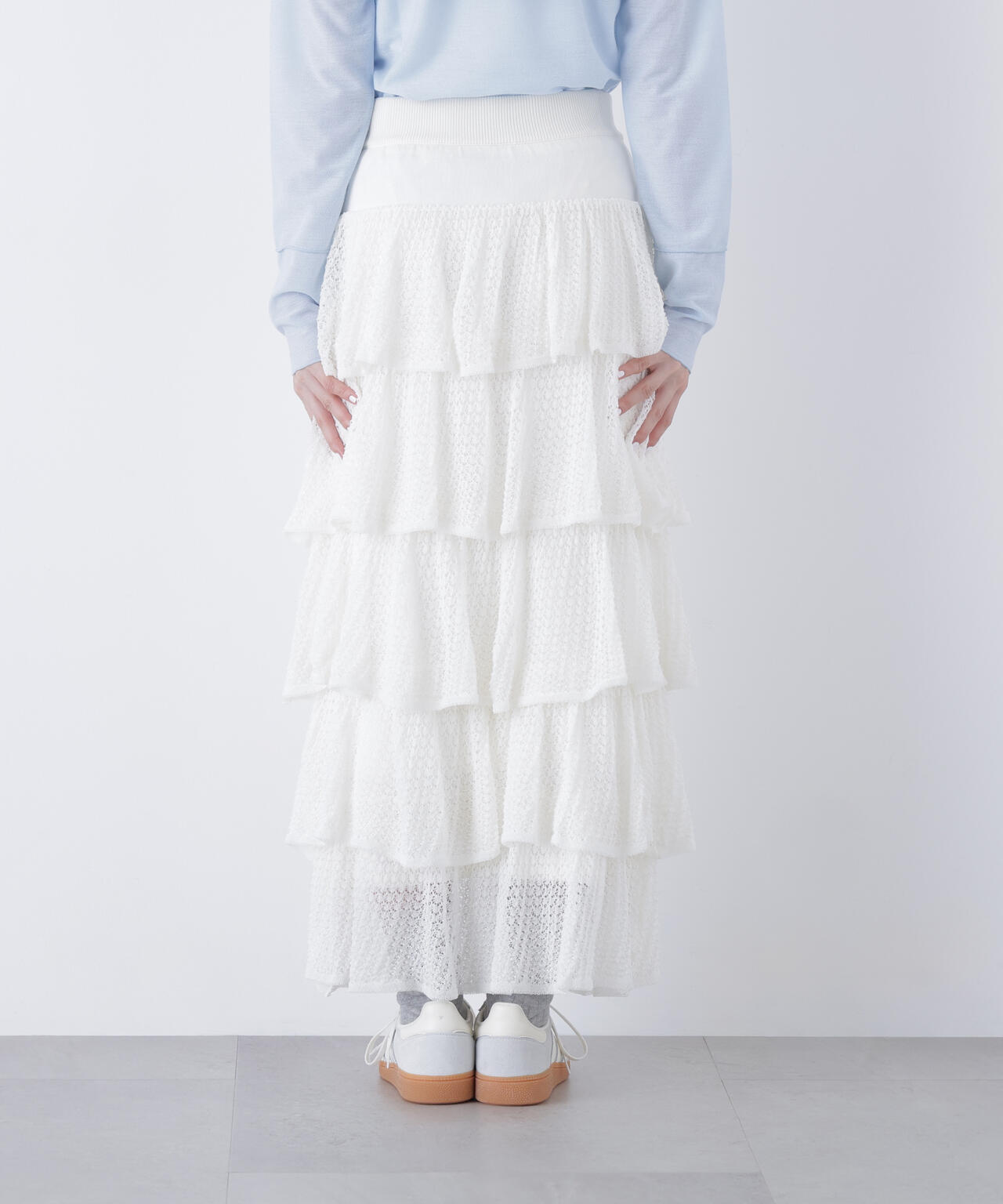 ティアードニットスカート