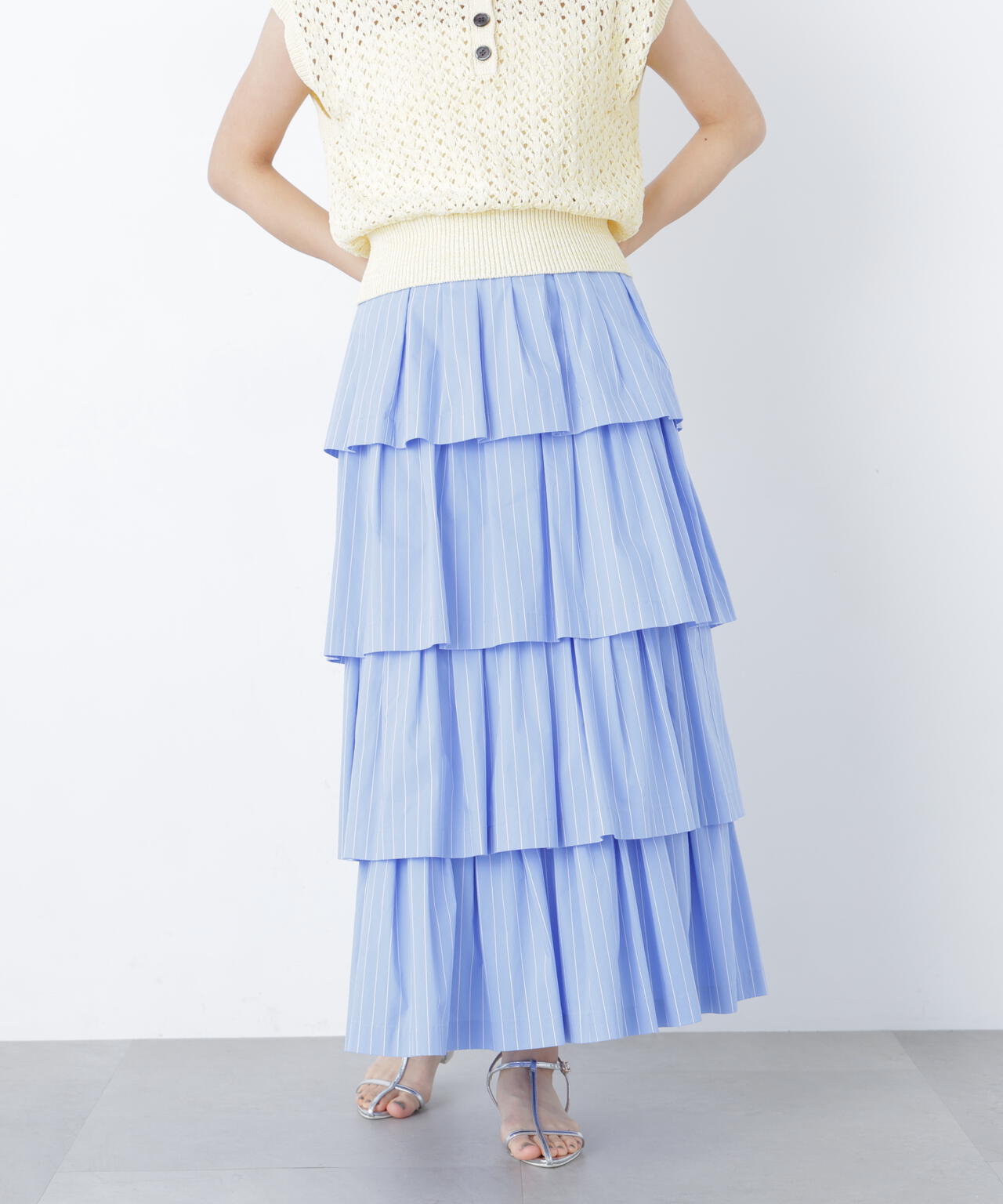 新品未使用　タグつき♡ ジャスグリッティー　ティアードスカート ブロードティアードスカート | N. Natural Beauty Basic*（エヌ