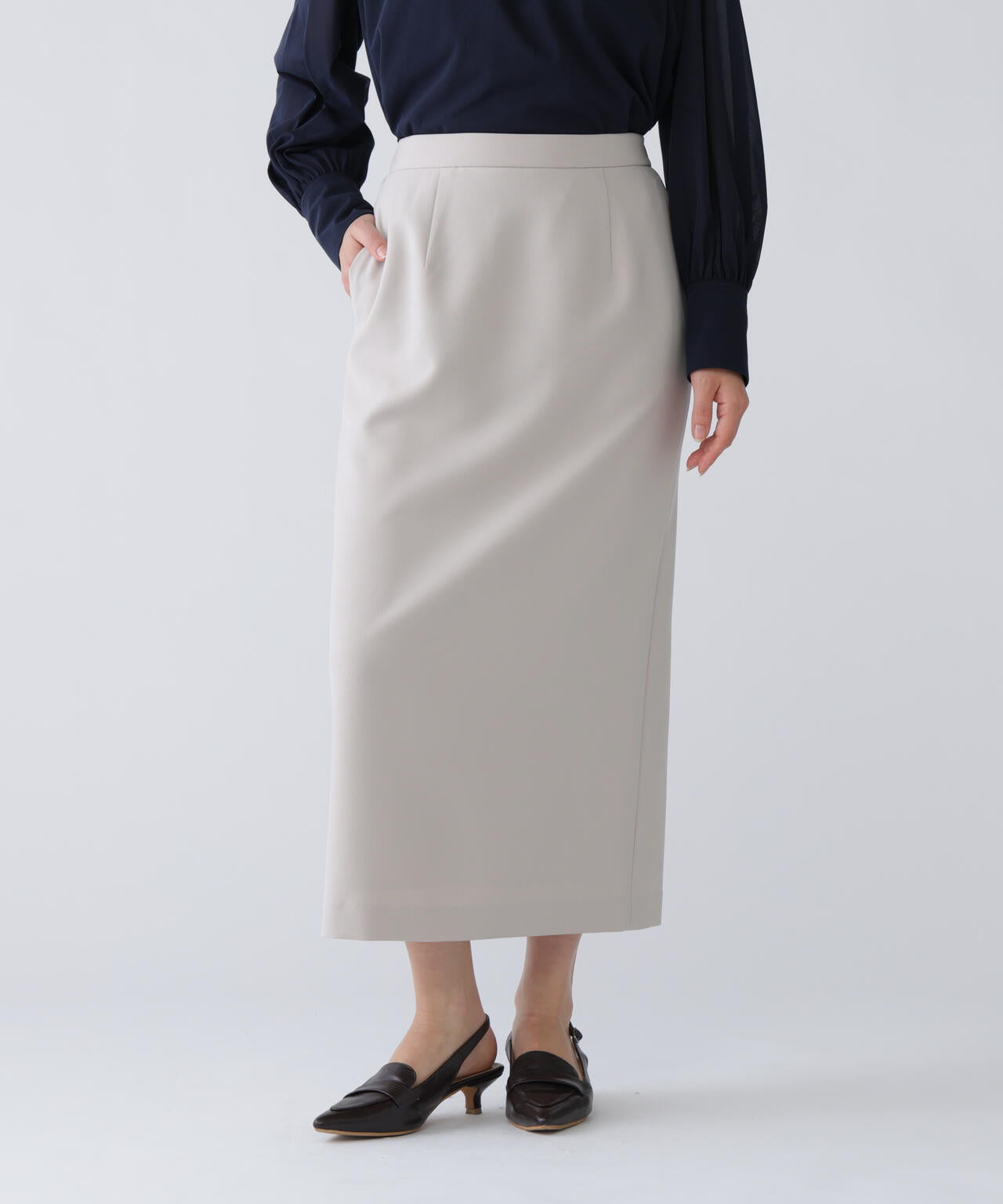 【365ユーティリティ】静電軽減テープ使用洗えてシワになりづらいスカートセットアップ