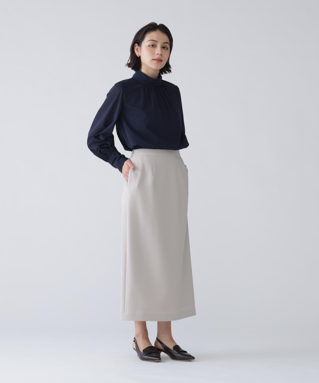 【365ユーティリティ】静電軽減テープ使用洗えてシワになりづらいスカートセットアップ