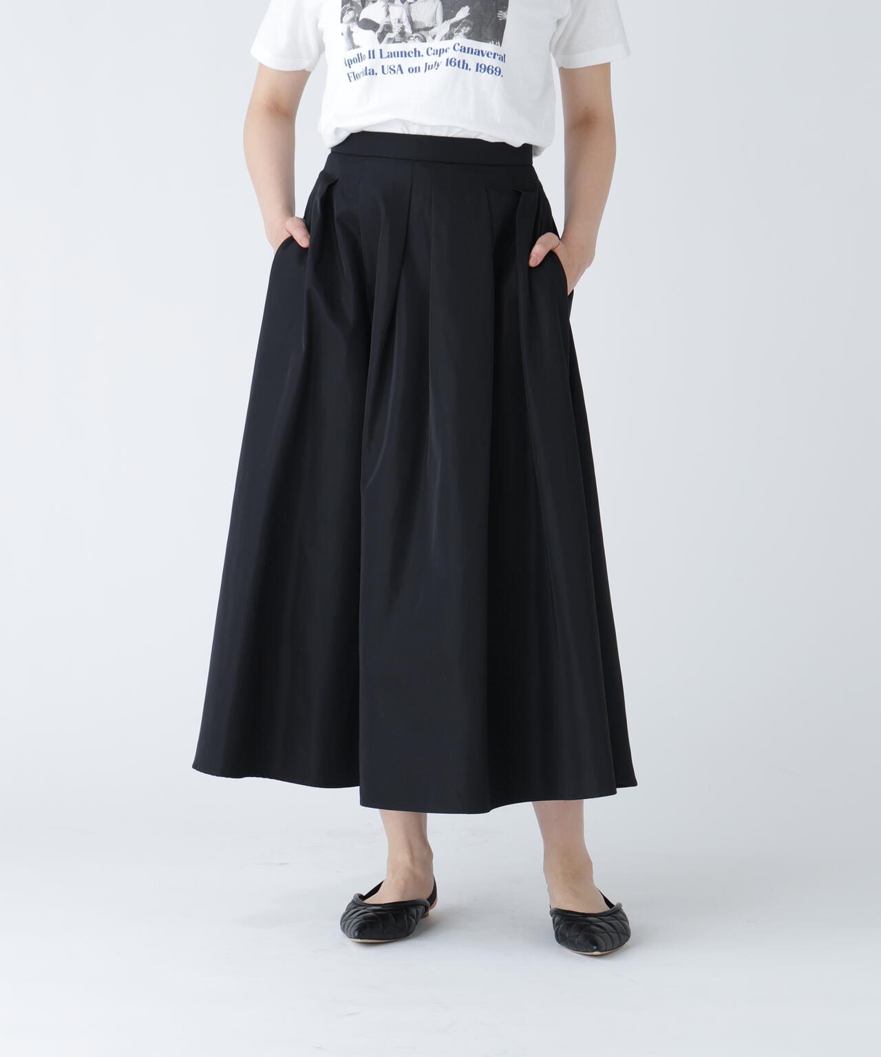 365ユーティリティー】タフタタックミディスカート | NAVYNAVY