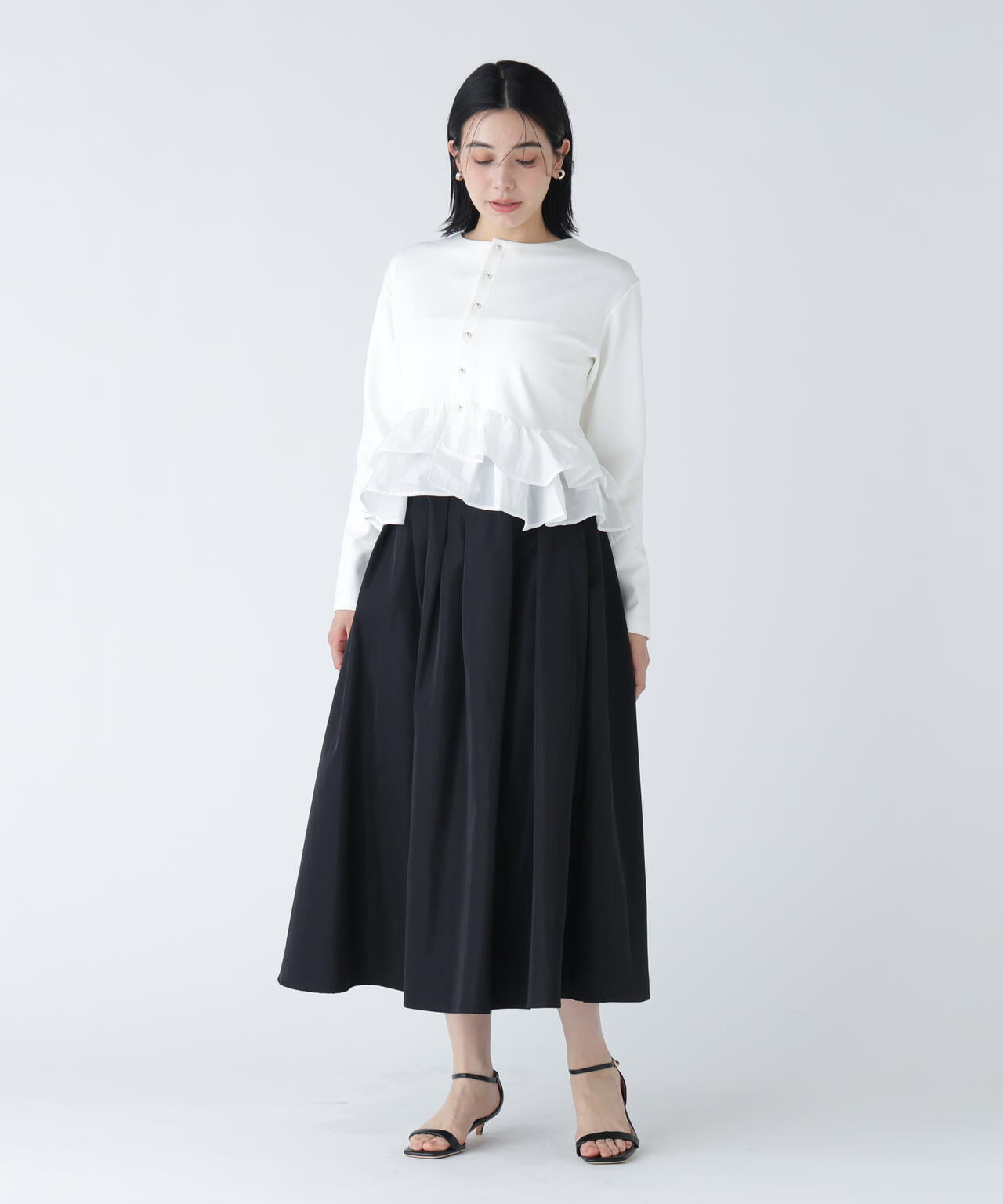 365ユーティリティー】タフタタックミディスカート | NAVYNAVY