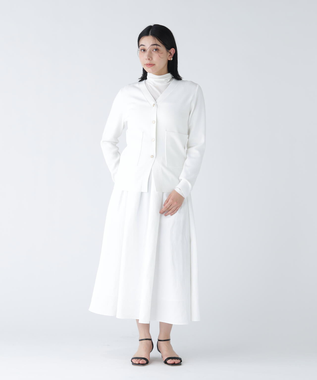 365ユーティリティー】タフタタックミディスカート | NAVYNAVY