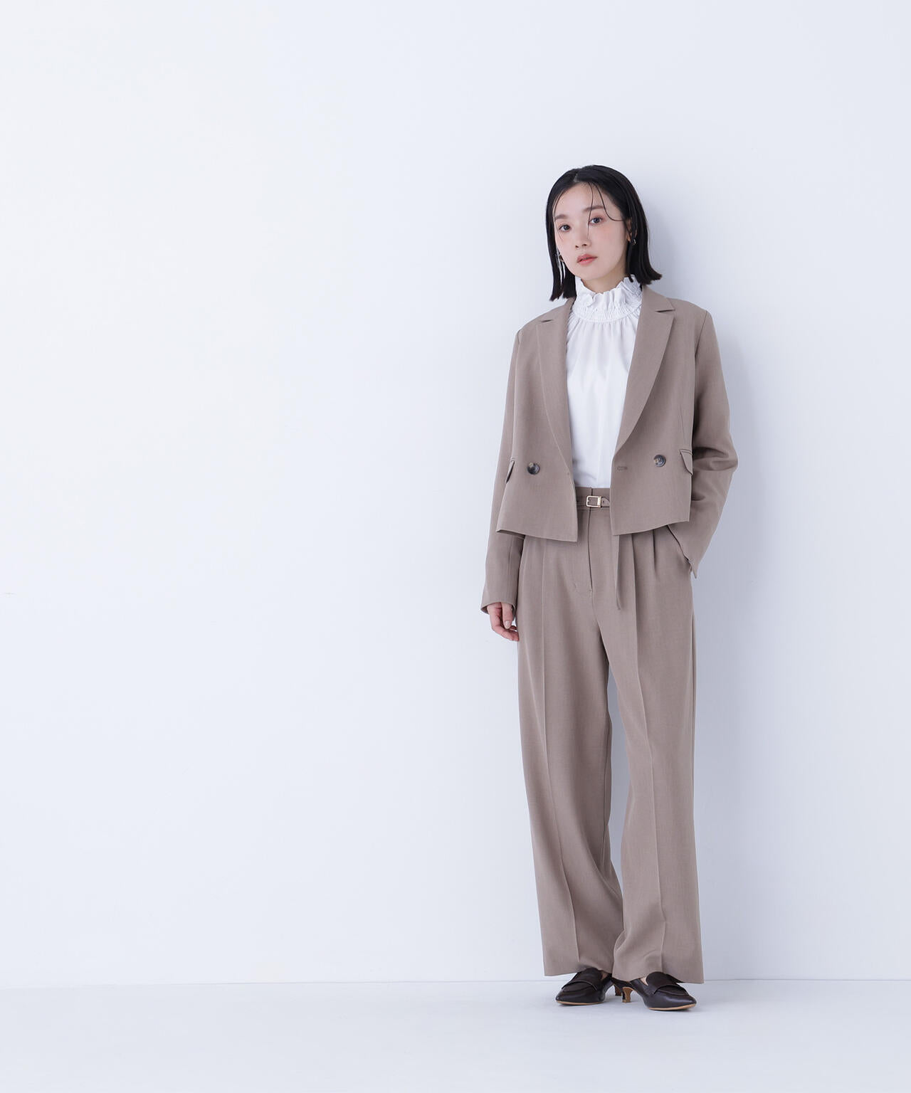 ナチュラルビューティーベーシック SETUPジャケット、パンツ クラッシー SETUP ツータックパンツ | NATURAL BEAUTY BASIC
