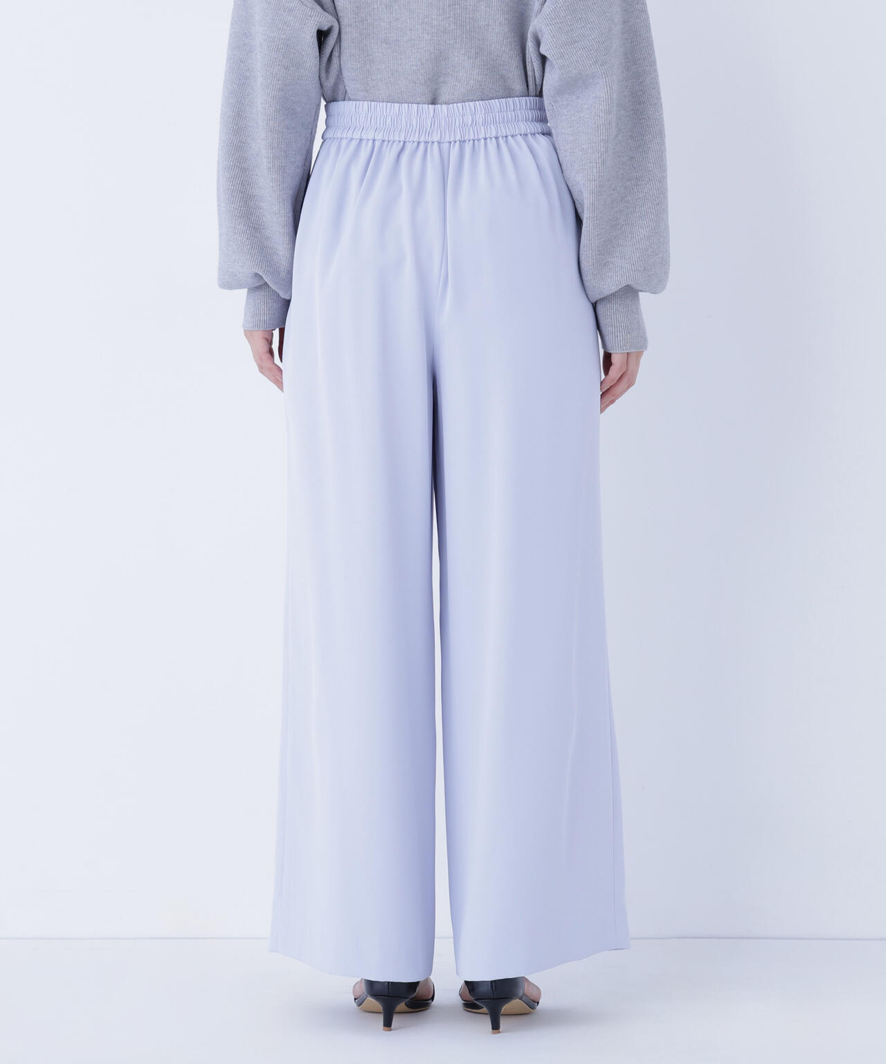 ナローリボンイージーワイドパンツ