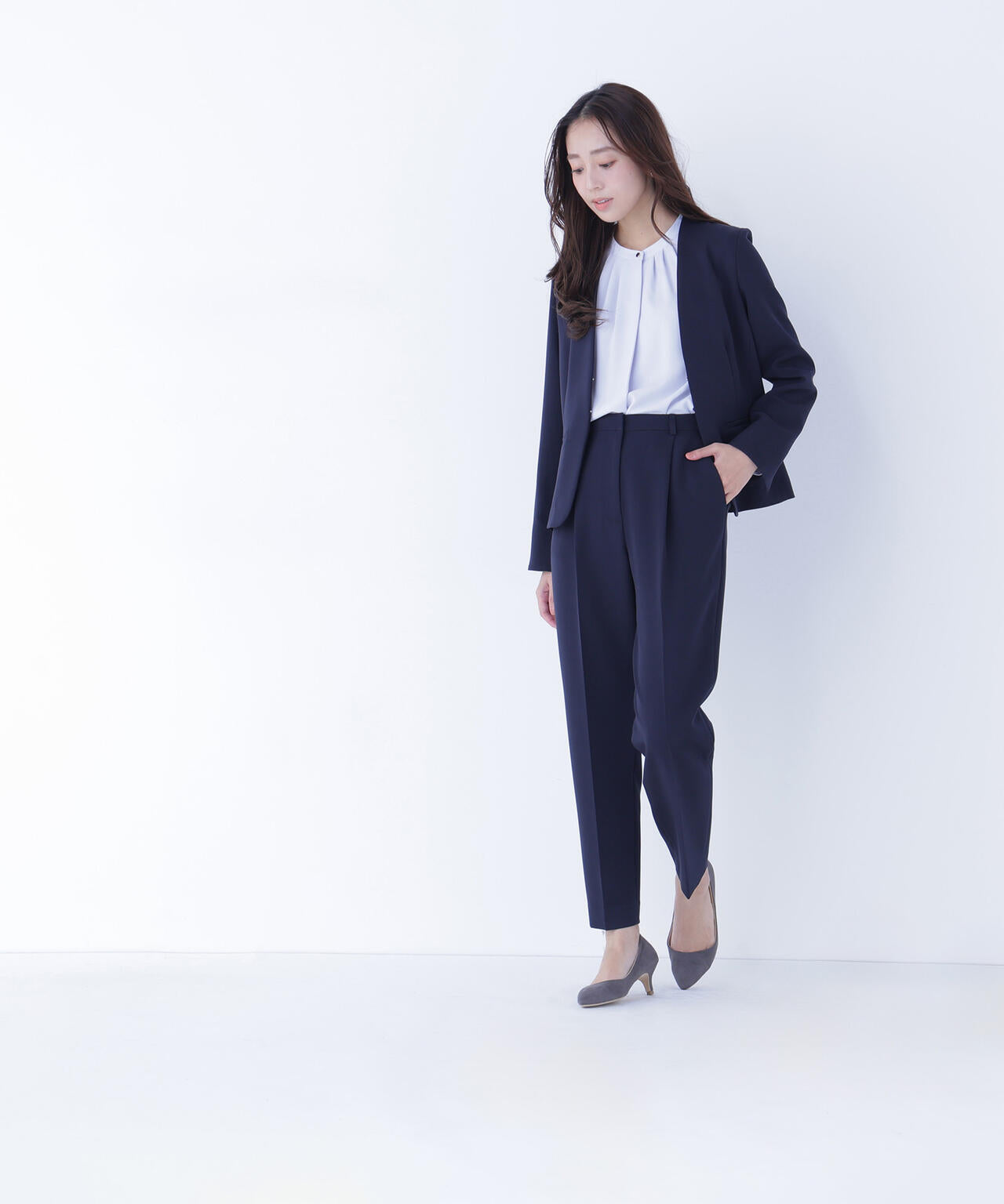 ダブルクロスストレッチ SETUP テーパードパンツ