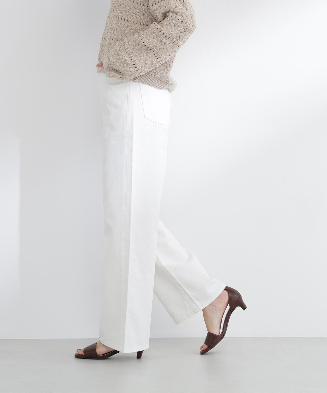 ワイドストレートデニムパンツ