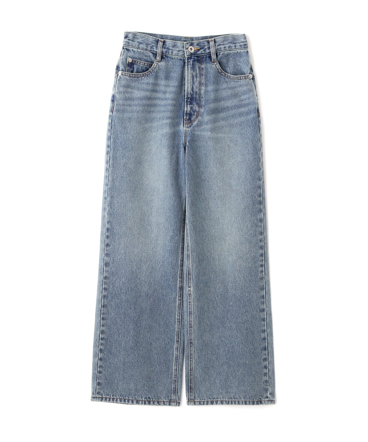 ワイドストレートデニムパンツ