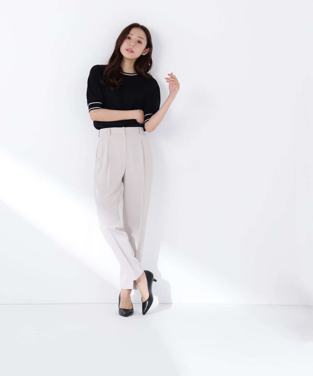 NATURAL BEAUTY BASIC ドビーツイル SETUP ドビーツイル SETUP テーパードパンツ | NATURAL BEAUTY BASIC